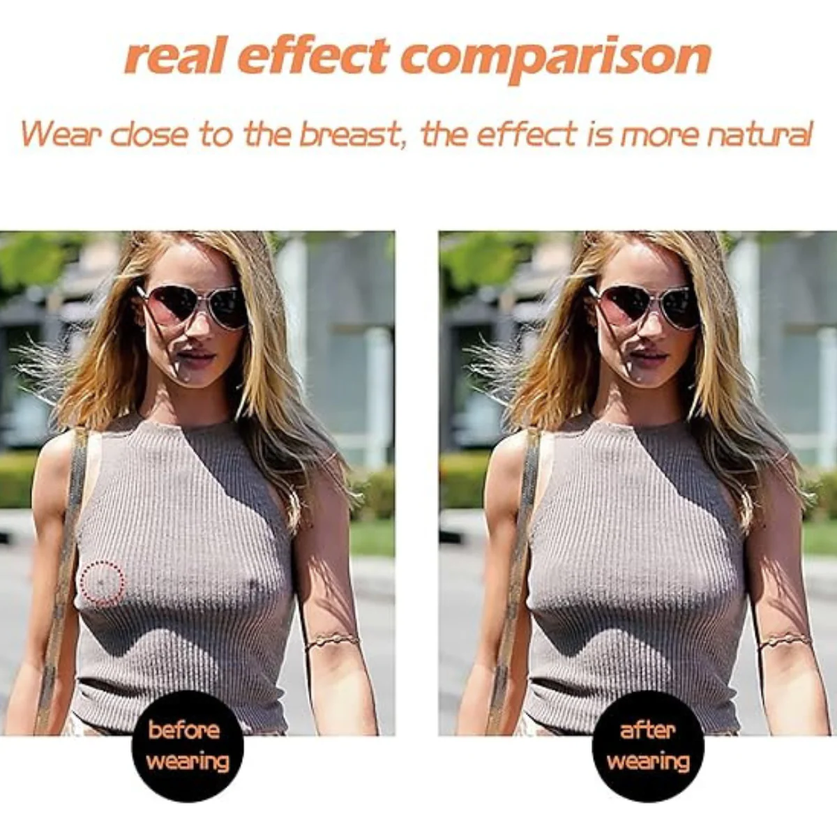 AM5486 Silicone Nipple Covers Breast Pasties No Bra Nipple Pasties Sticky Bra Petals for Modest Coverage Under Clothing-1 pair - Image 3