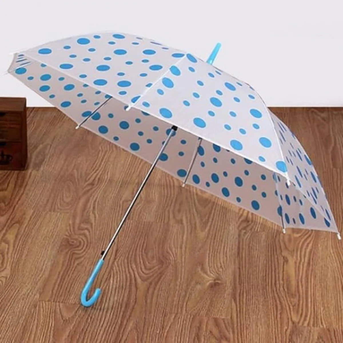 AM5494 Transparent Clear Polka-Dot Lightweight, Porable & Anti-UV Umbrella Multicolour 1 pc - Image 6