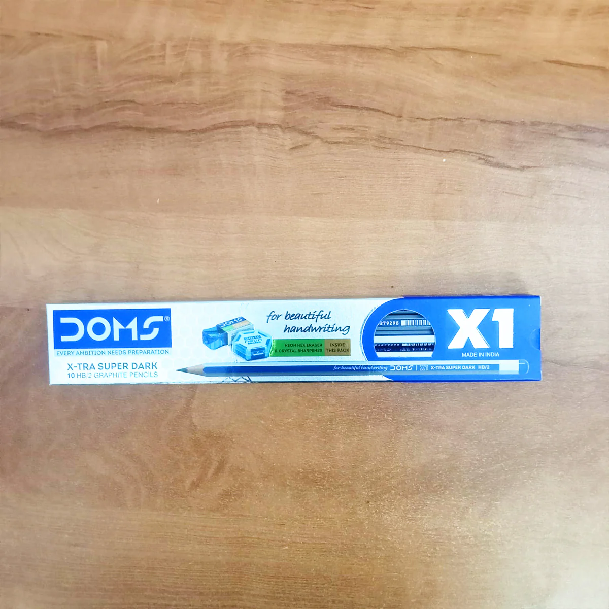 AM5505 Doms X1 X-Tra Super Dark Pencils 1 Pack - 10 Pencils - 1 Eraser + 1 Sharpener + 1 Protective Cap Free - Image 6