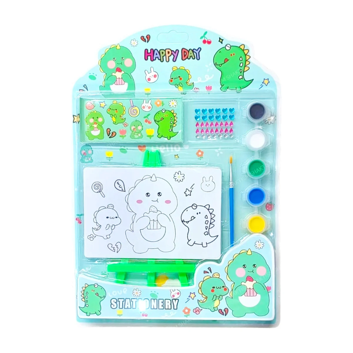 AM5546 Portable Canvas Painting Kit | GIft Set for Kid (Dino 1pc)