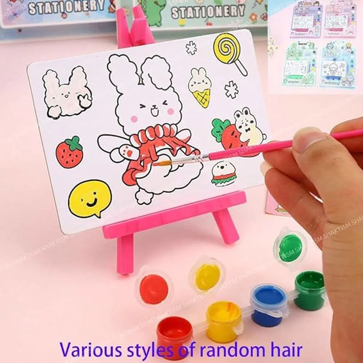 AM5546 Portable Canvas Painting Kit | GIft Set for Kid (Dino 1pc) - Image 2