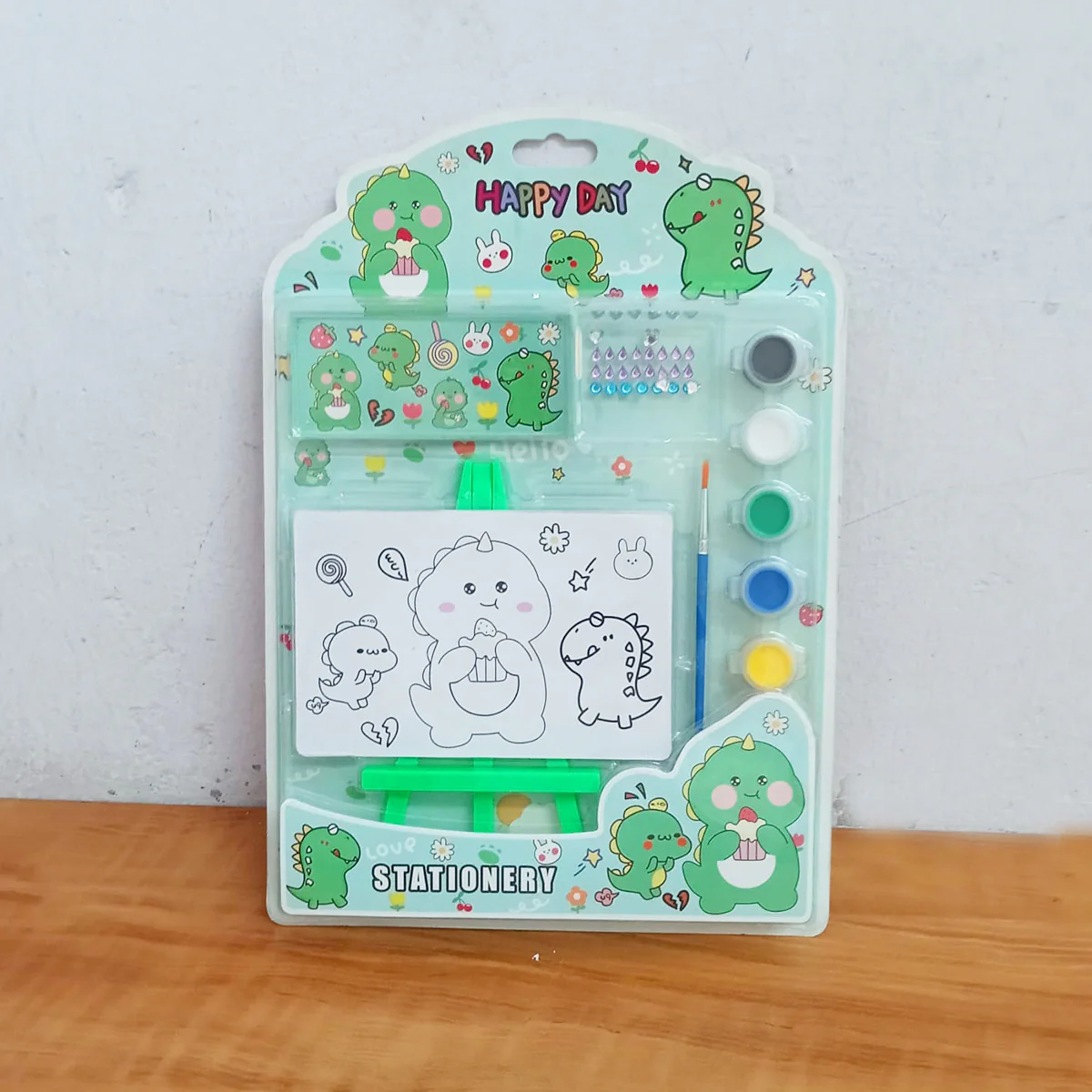 AM5546 Portable Canvas Painting Kit | GIft Set for Kid (Dino 1pc) - Image 3
