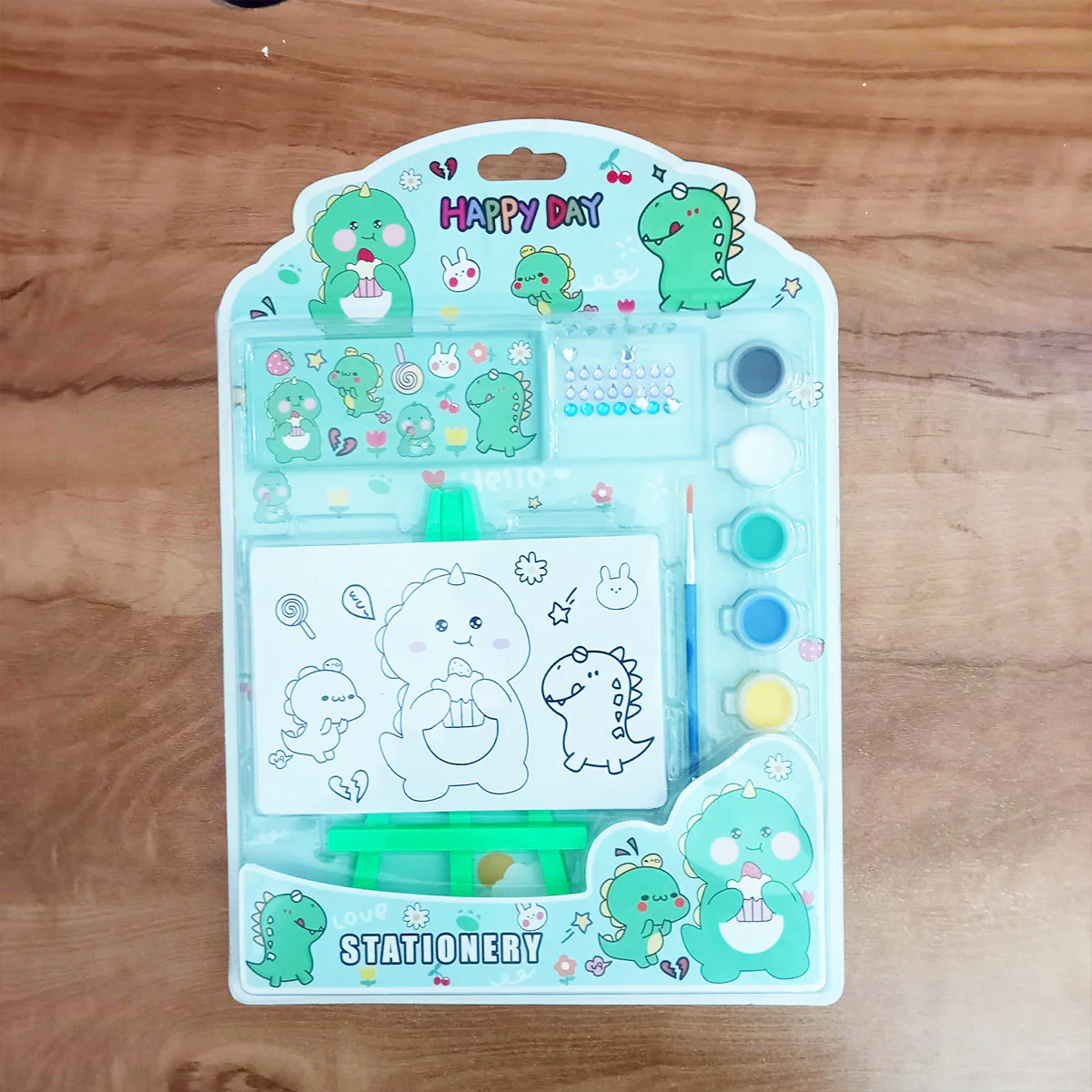 AM5546 Portable Canvas Painting Kit | GIft Set for Kid (Dino 1pc) - Image 4