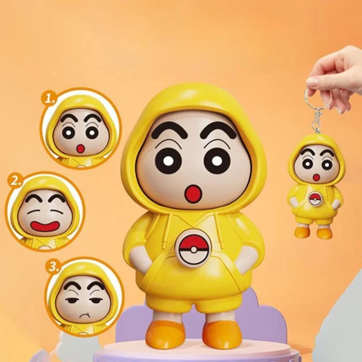 AM5588 Face Changing Doll Toy with Keyring (1 Pc / Mix Color) - Image 4