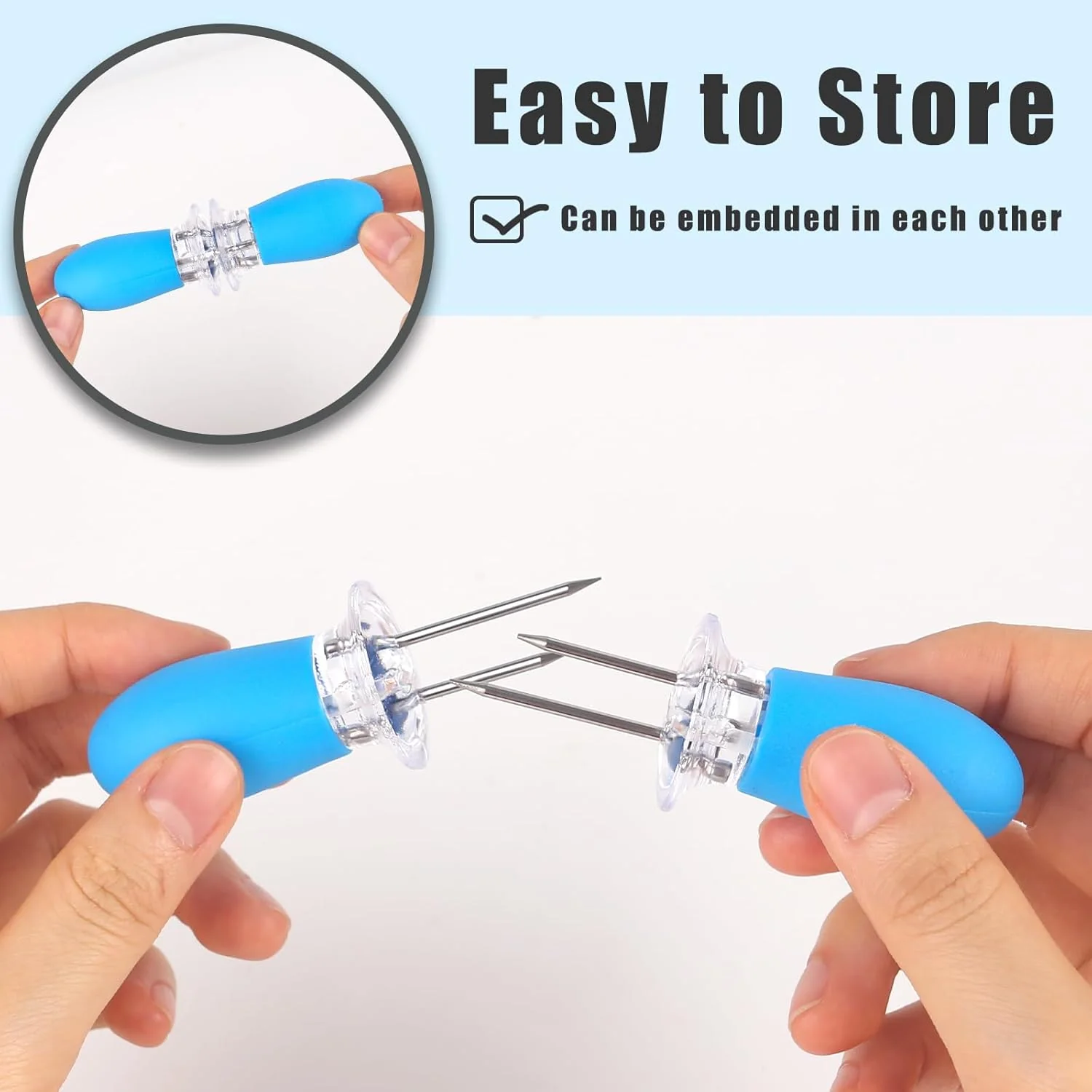 AM5590 Stainless Steel Corn Cob Holders Reusable 2pcs - Image 3