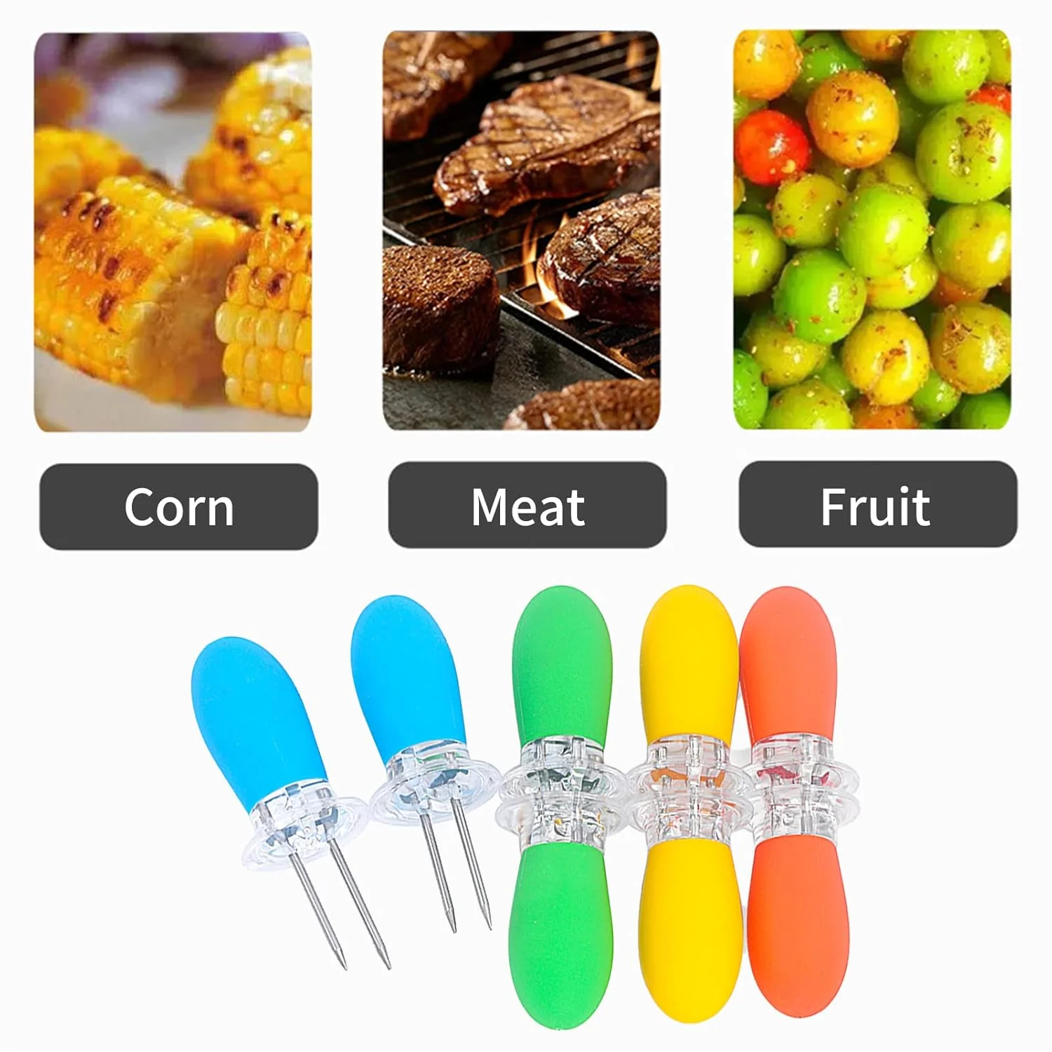 AM5590 Stainless Steel Corn Cob Holders Reusable 2pcs - Image 5