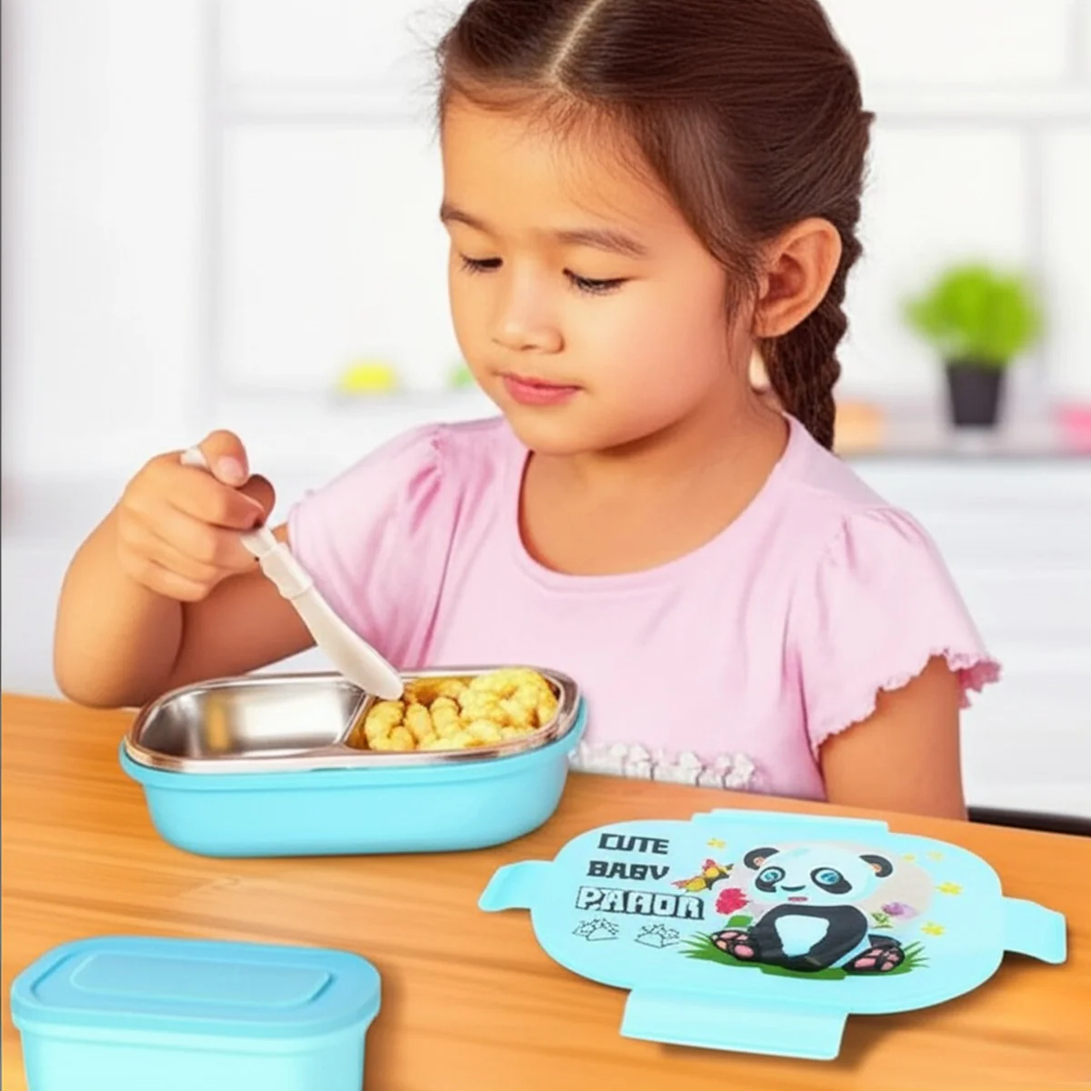 AM5593 Bitebuddy Stainless Steel Lunch Box for Kids - Image 2