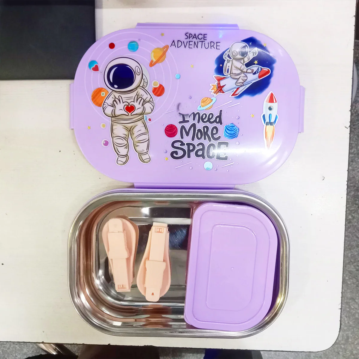 AM5593 Bitebuddy Stainless Steel Lunch Box for Kids - Image 6