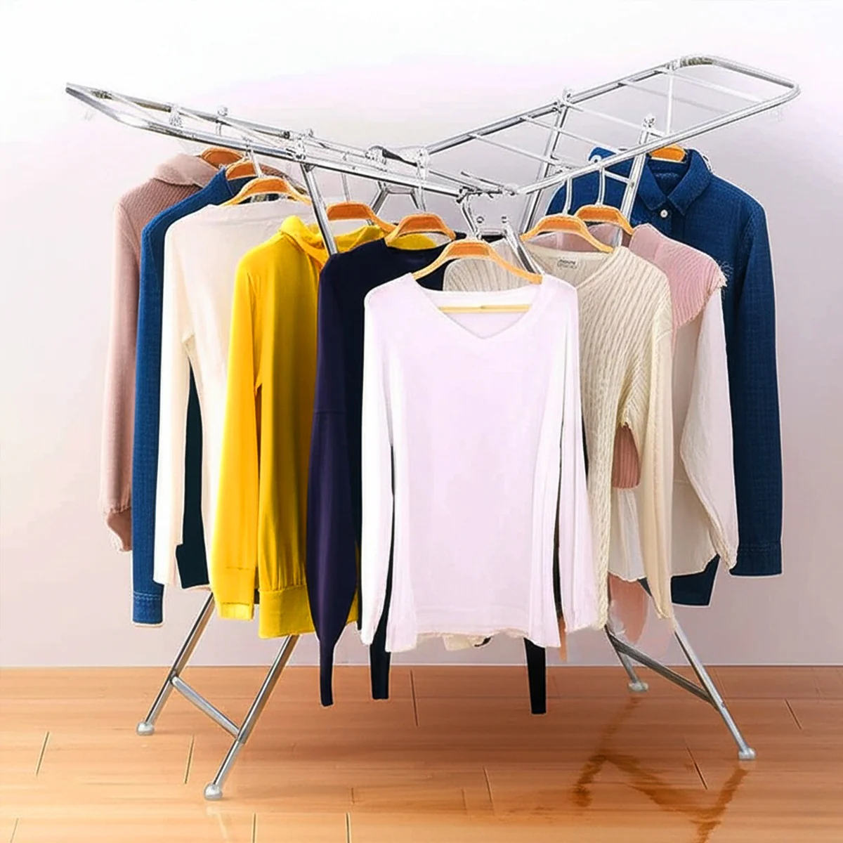 AM5612 NFDP Butterfly Single Stainless Steel Foldable Wing Style Cloth Dryer/Clothes Drying Stand - Image 3