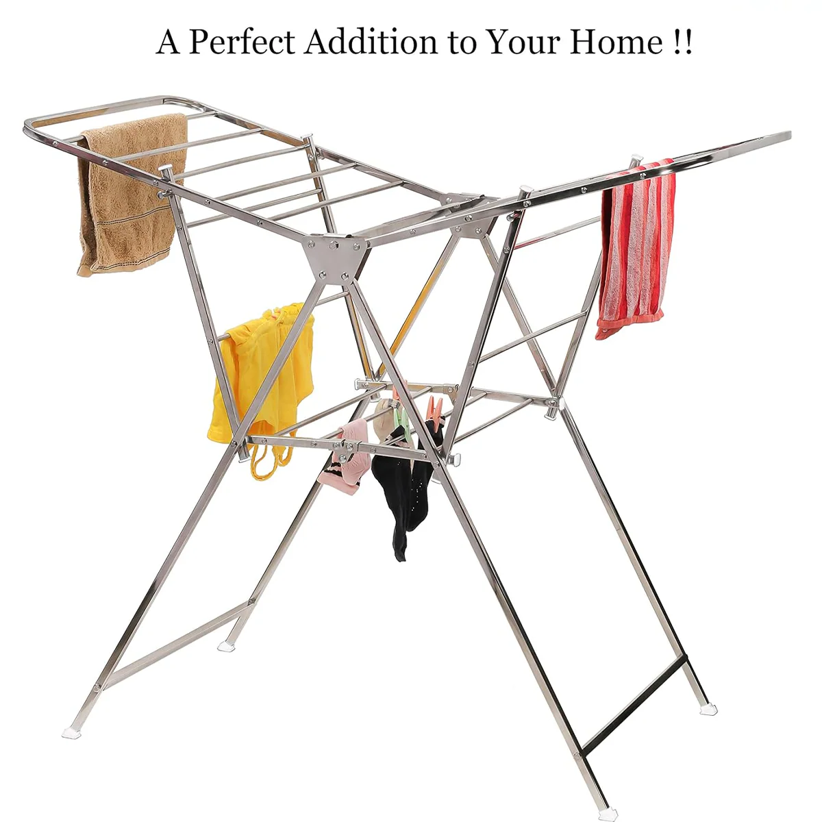 AM5612 NFDP Butterfly Single Stainless Steel Foldable Wing Style Cloth Dryer/Clothes Drying Stand - Image 4