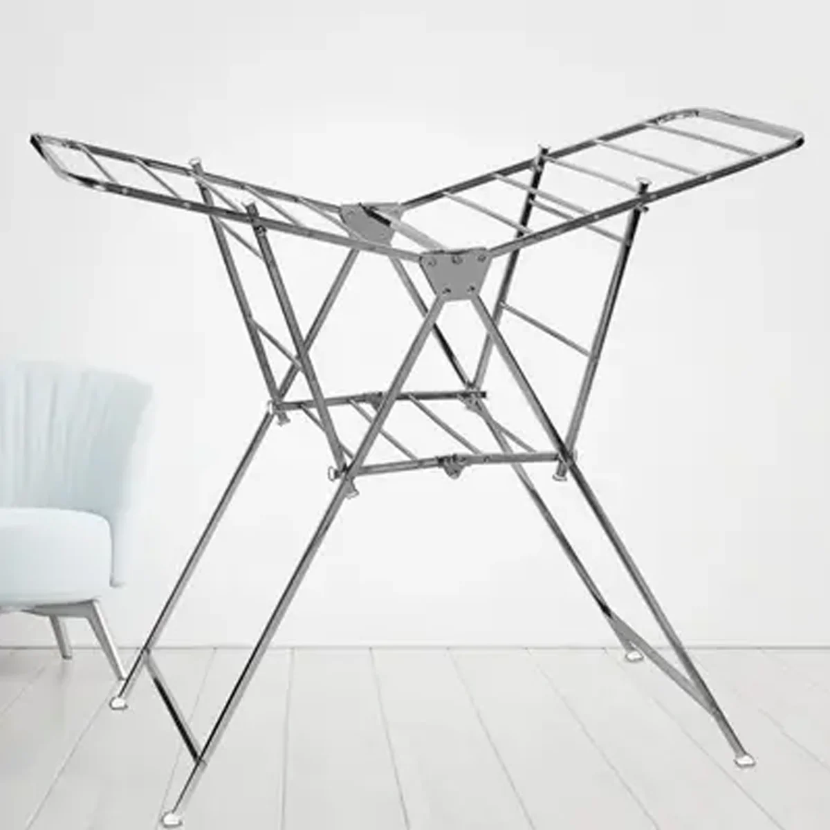 AM5612 NFDP Butterfly Single Stainless Steel Foldable Wing Style Cloth Dryer/Clothes Drying Stand - Image 5
