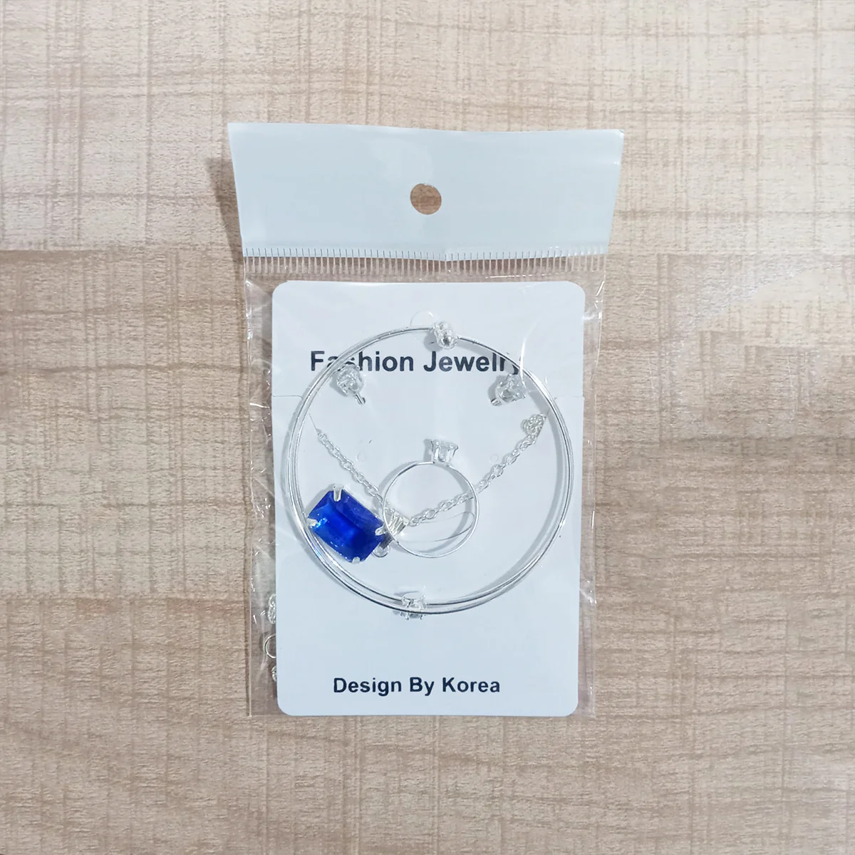 AM5625 Silver Plated Korean pendent Jewellery Set for Women and Girls - (Pack of 4 Pcs) - Image 5