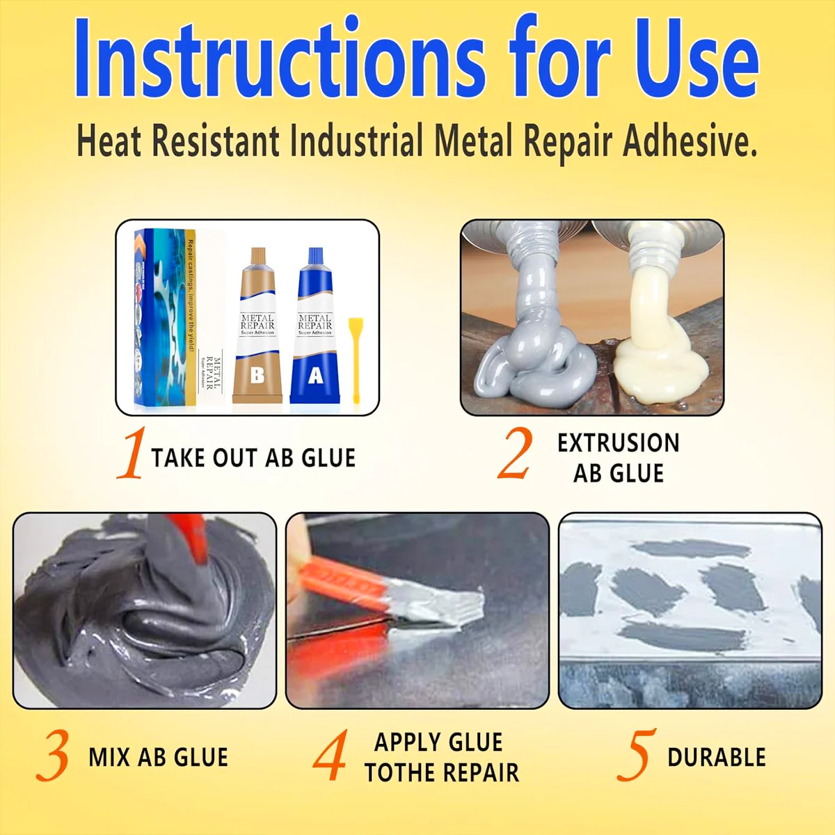 AM5639 Speed Wing Metal Repair Glue for Metal A& B Casting Repair Glue (Pack of 2pc) (100 g) - Image 3