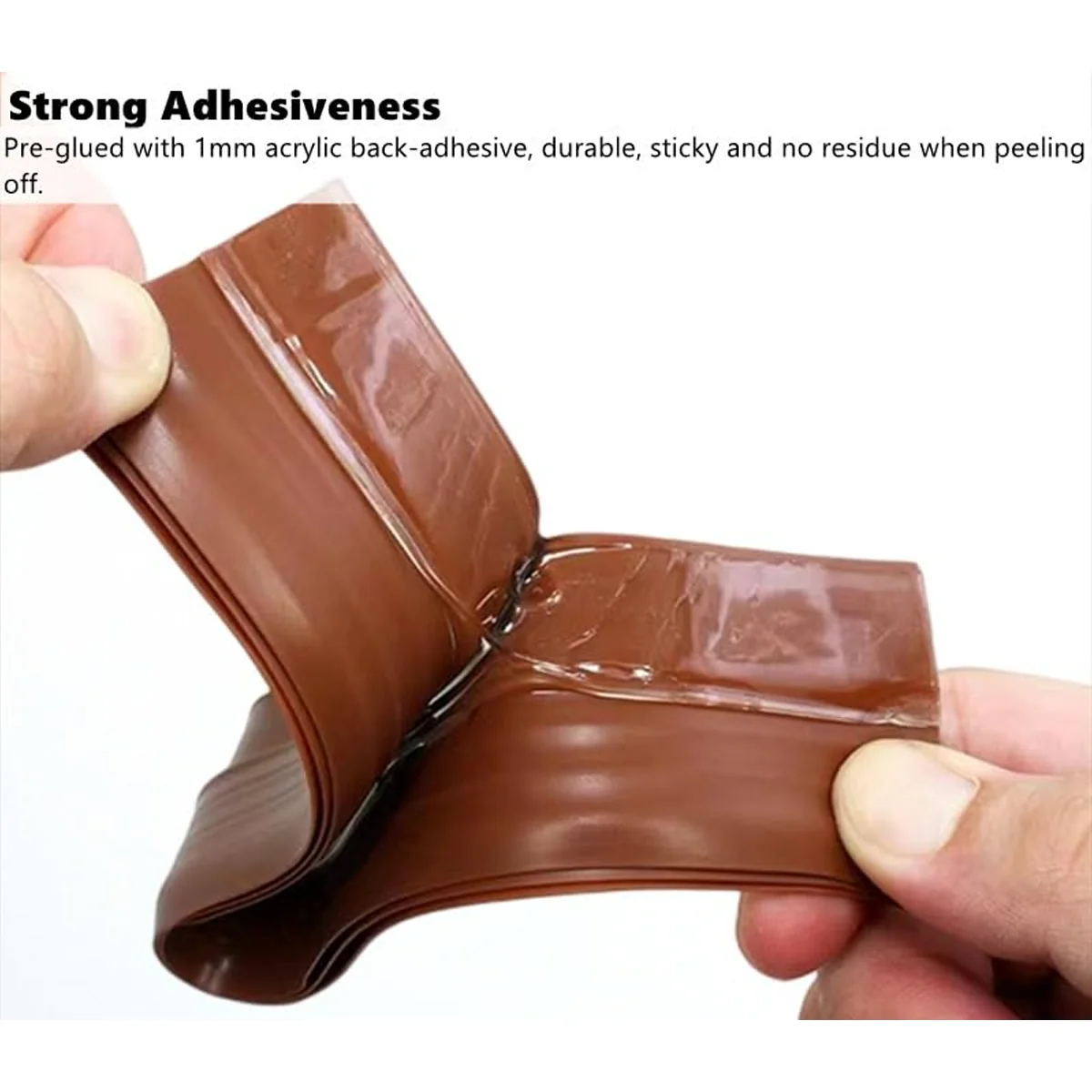 AM5641 Self-Adhesive Silicone Door/Window Shield Tape Door Bottom Sealing Strip Air Gap Cockroach Insect Bugs Draft Stopper Waterproof and Soundproof (1 m, Brown) - Image 5