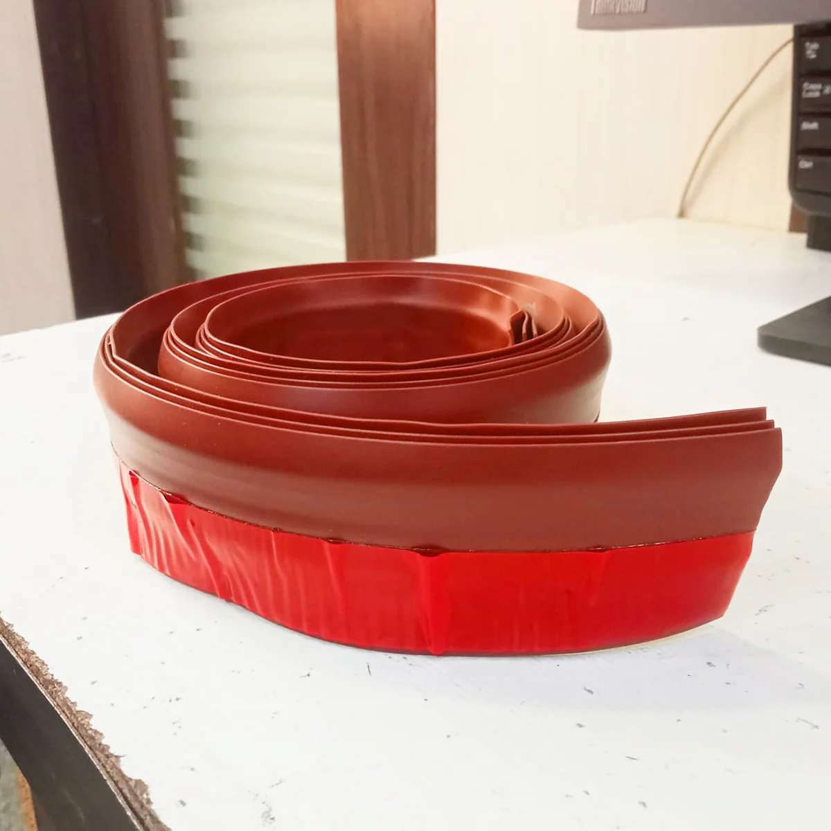 AM5641 Self-Adhesive Silicone Door/Window Shield Tape Door Bottom Sealing Strip Air Gap Cockroach Insect Bugs Draft Stopper Waterproof and Soundproof (1 m, Brown) - Image 9