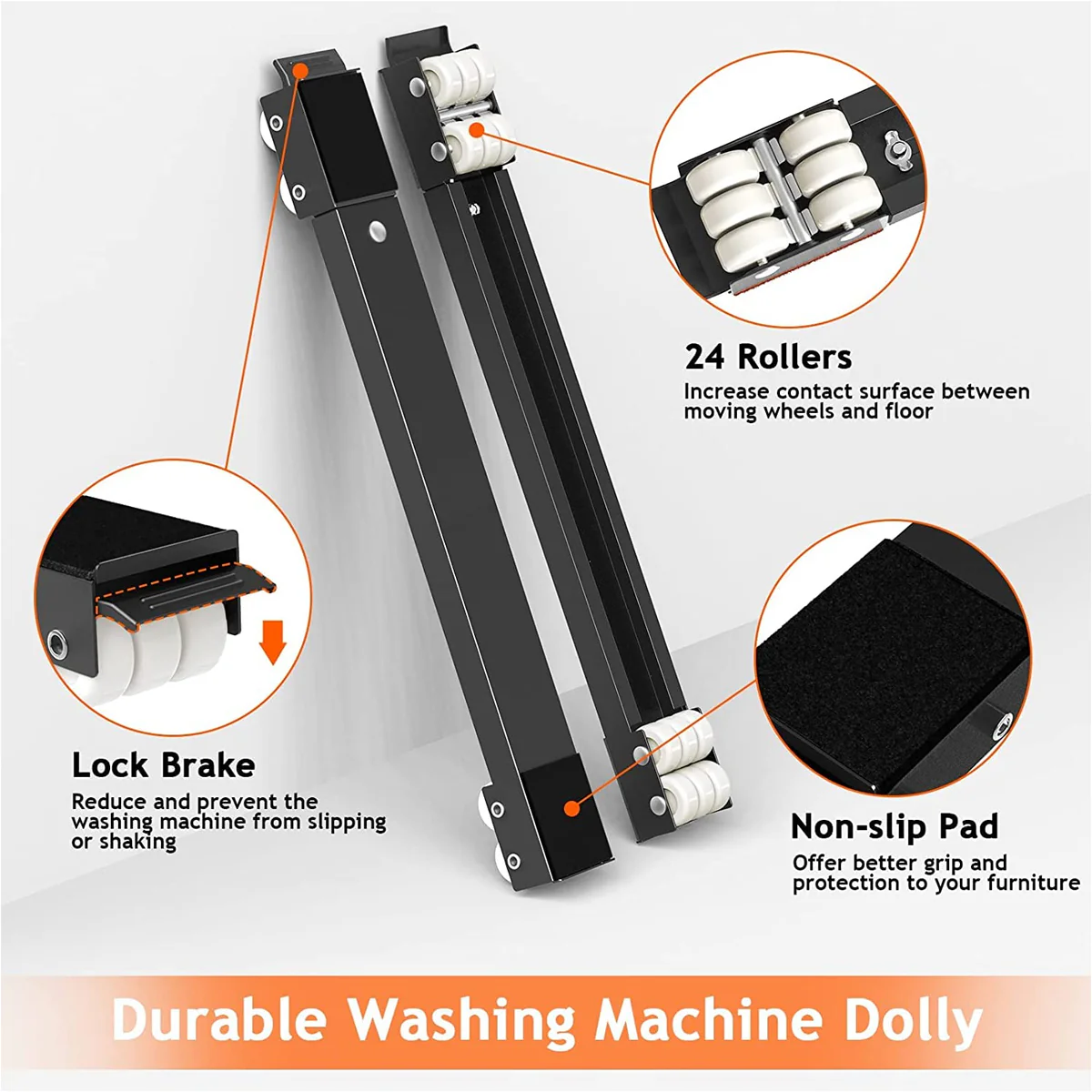 AM5642 Furniture Movers Heavy Duty Extensible Appliance Roller Furniture Lifter Mover (Pack of 2Pcs) for Washing Machines, Refrigerators - Image 6