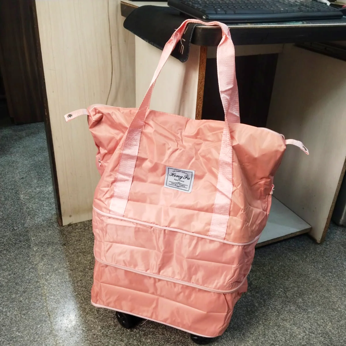 AM5643 Duffle Trolley Bag with Wheels, Expandable Foldable Luggage Bag for Travel (Multicolour) - Image 11
