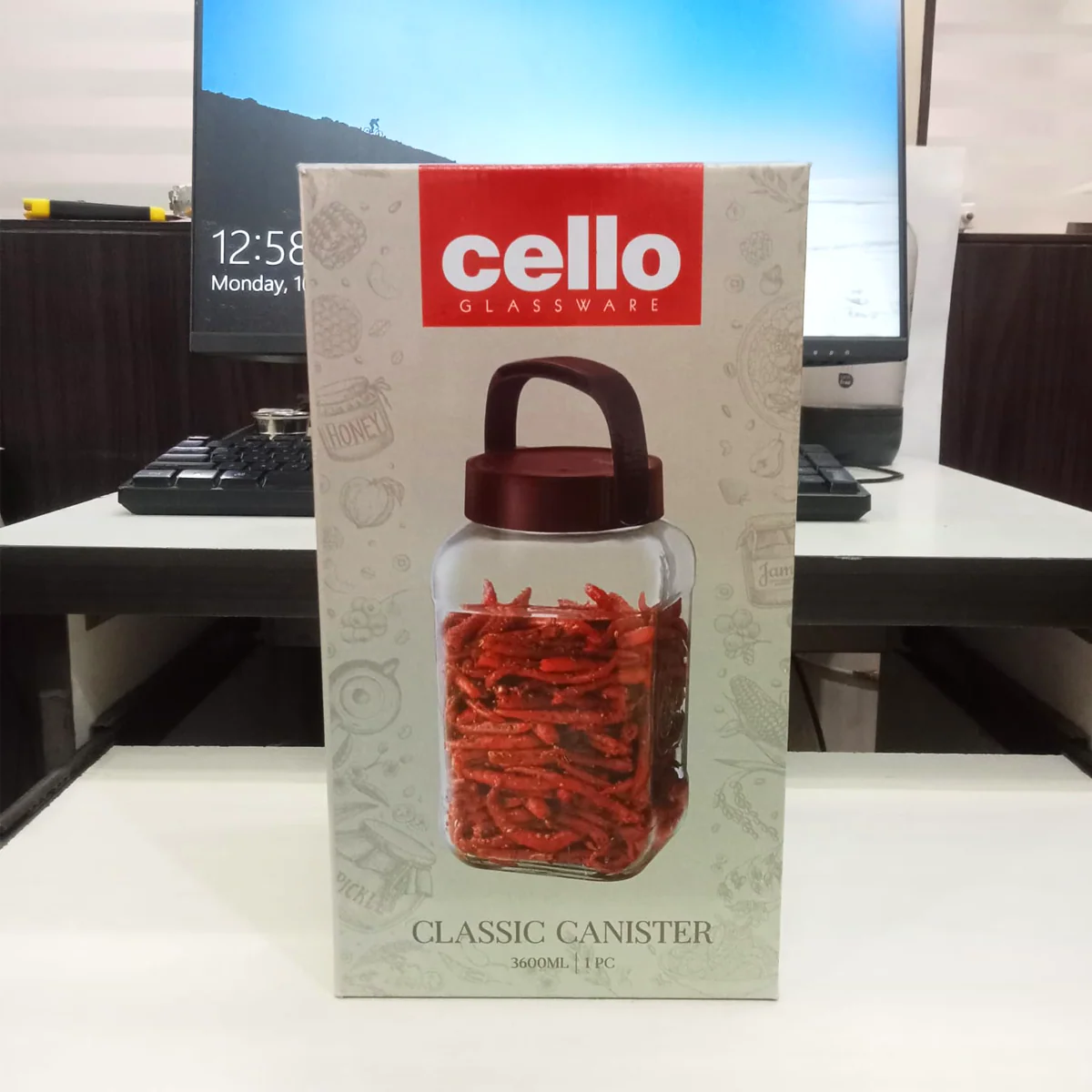 AM5646 Cello Classic Canister Glass Jar - 3600 ml - Image 5