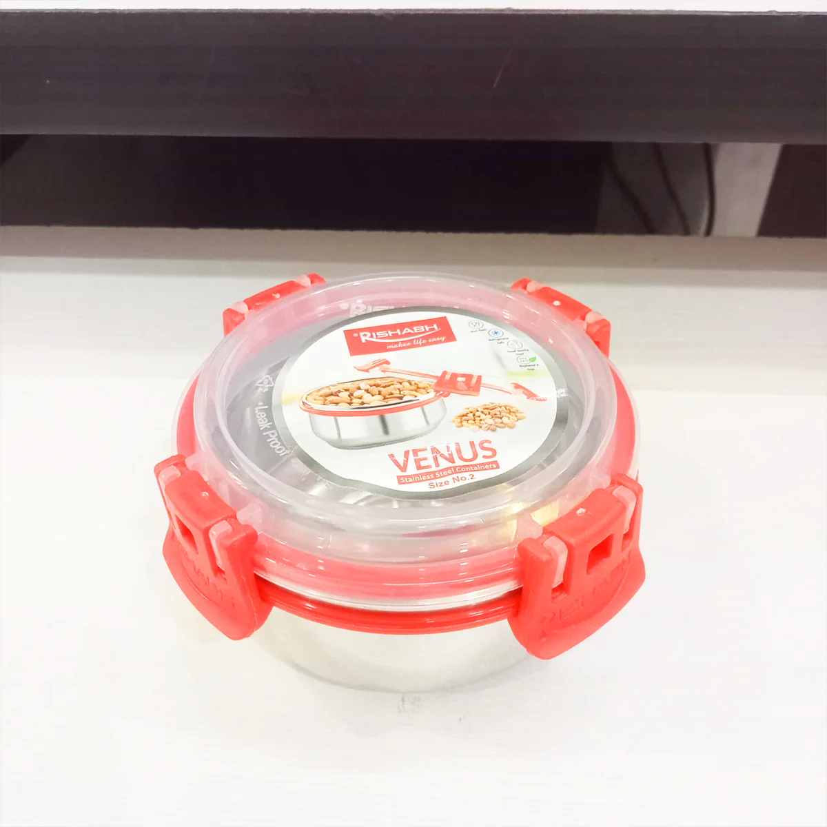 AM5657 Rishabh Venus-2 Size Air-Tight & Leak Proof Stainless Steel Container - Image 5