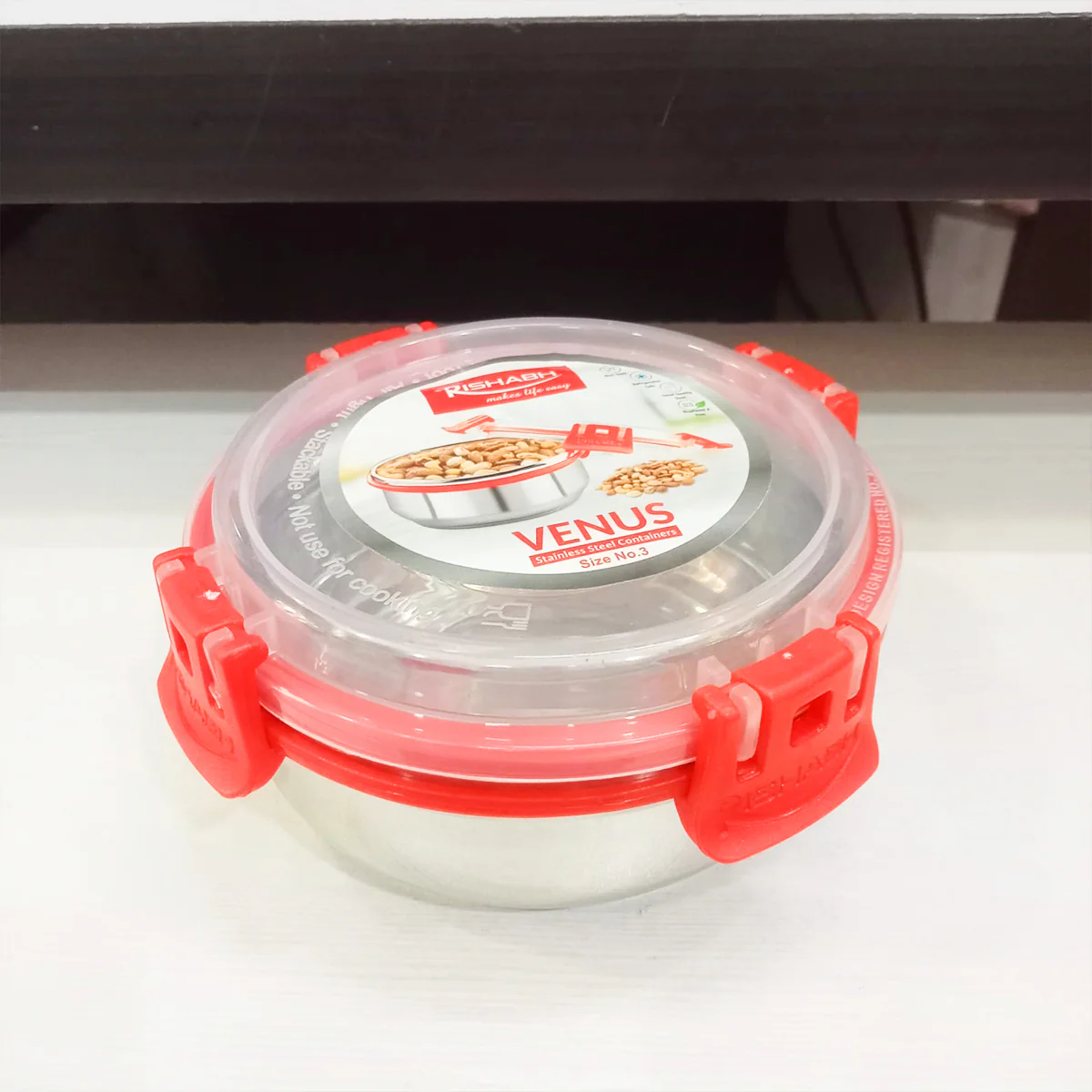 AM5658 Rishabh Venus-3 Size Air-Tight & Leak Proof Stainless Steel Container - Image 4