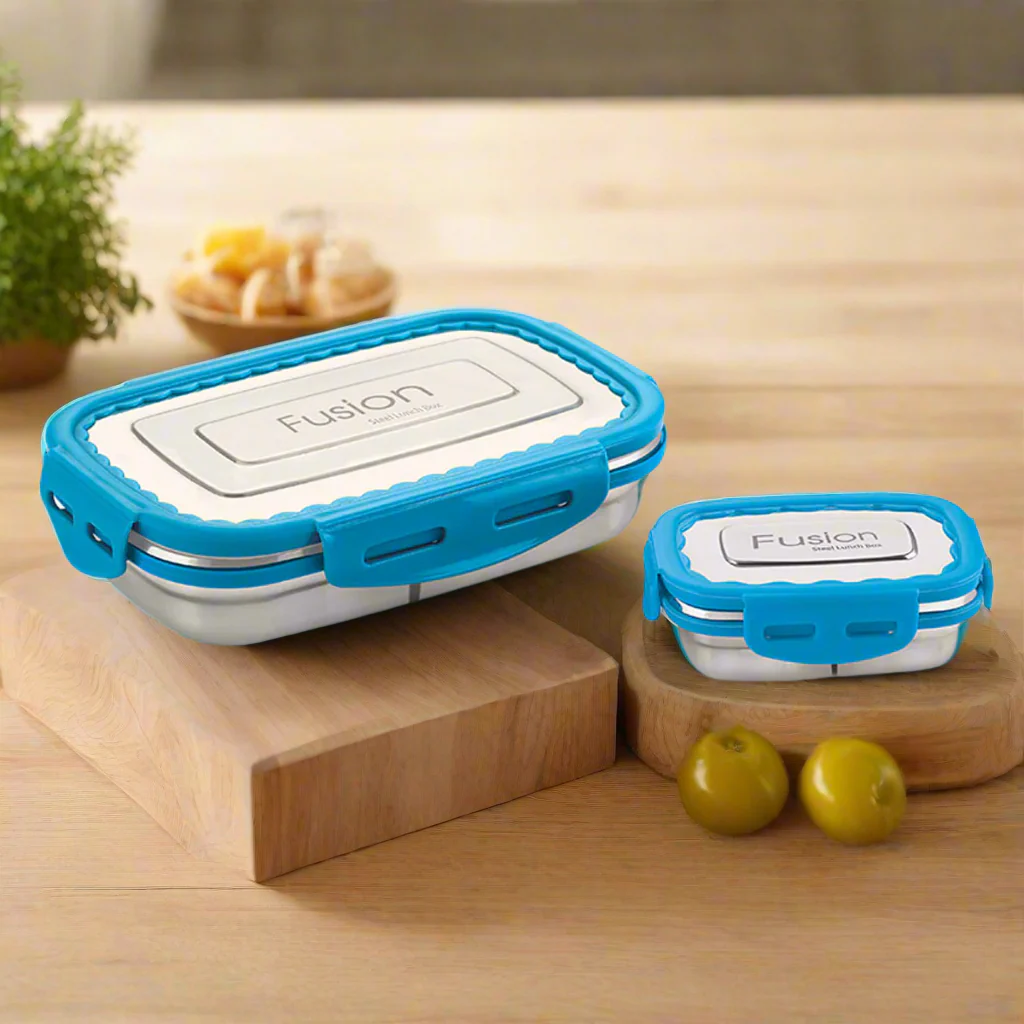 AM5660 Rishabh Fusion Big Lunchbox With Steel Container - For School and Office