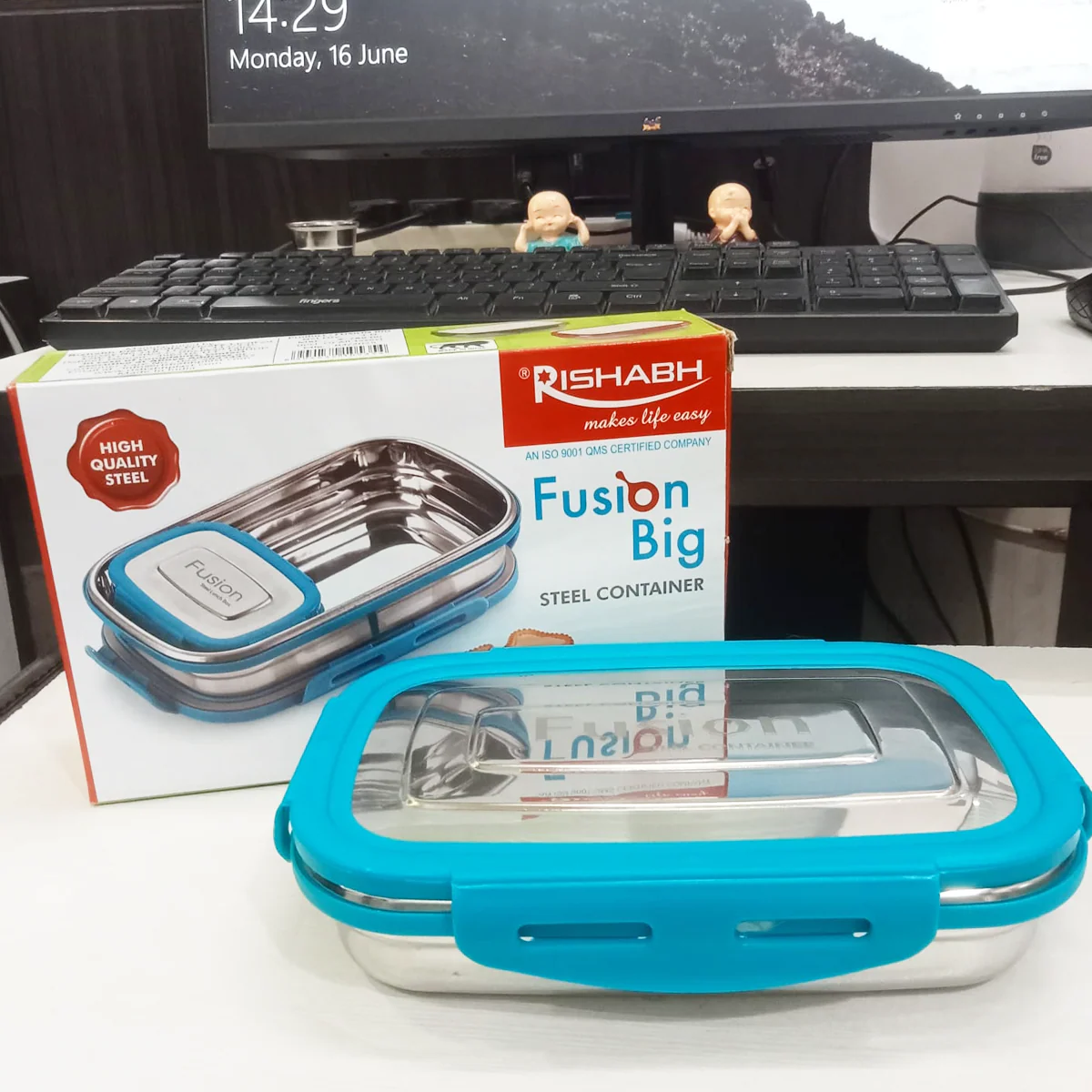 AM5660 Rishabh Fusion Big Lunchbox With Steel Container - For School and Office - Image 5
