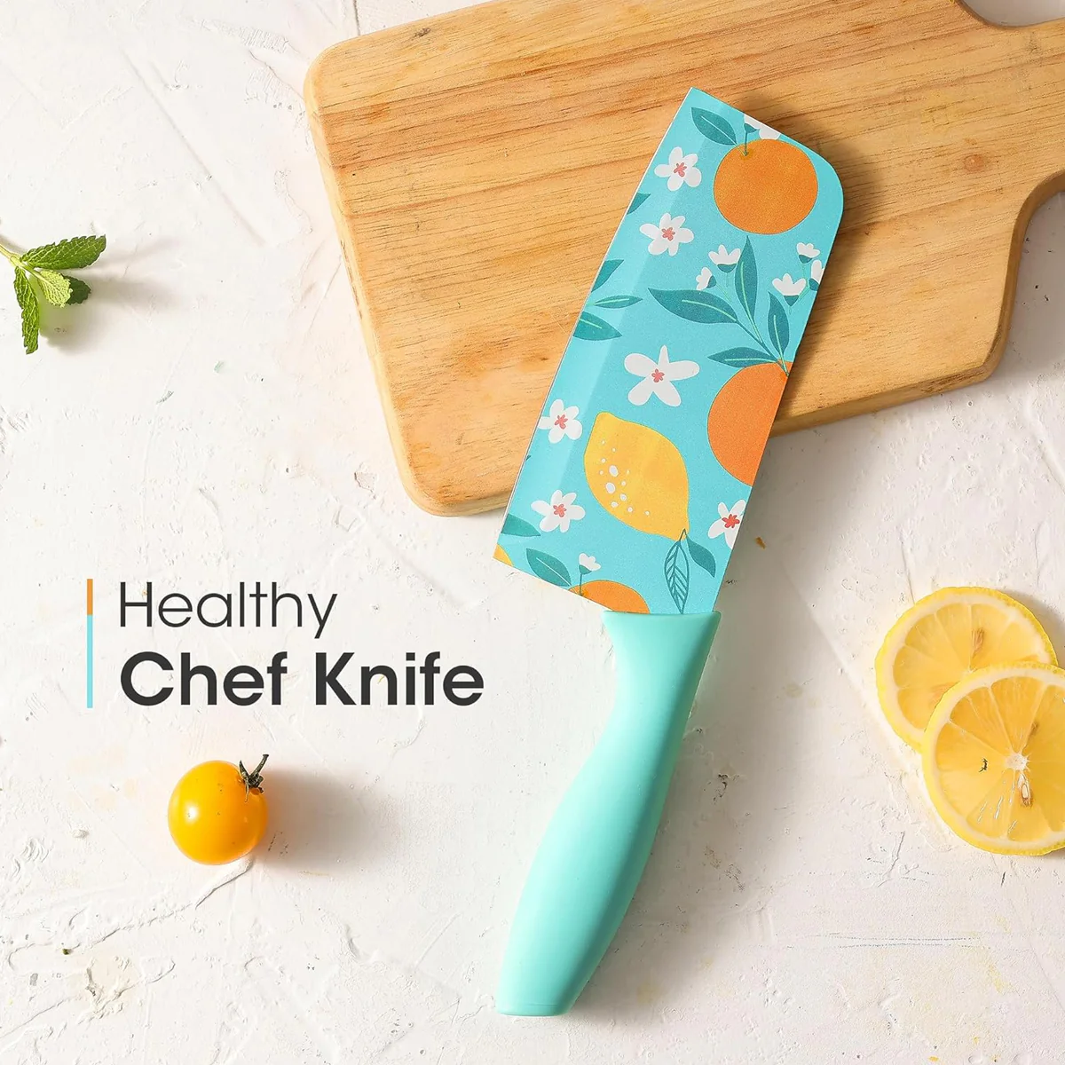 AM5667 Stainless Steel Large Knife Color Printed , Chef's & Cleaver Kitchen Knife
