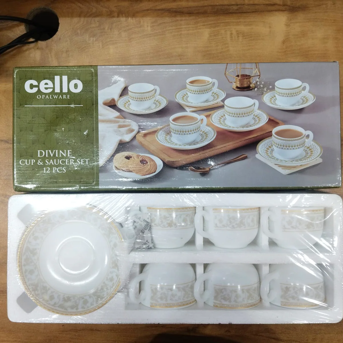 AM5671 Cello Divine Costa Multi-Design Cup & Saucer (Set of 6 Pcs) - Image 3