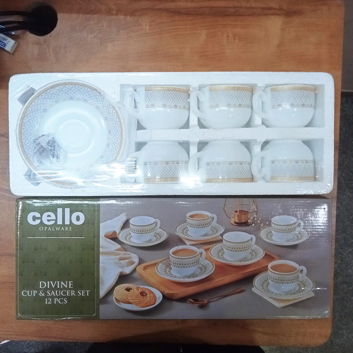 AM5671 Cello Divine Costa Multi-Design Cup & Saucer (Set of 6 Pcs) - Image 4