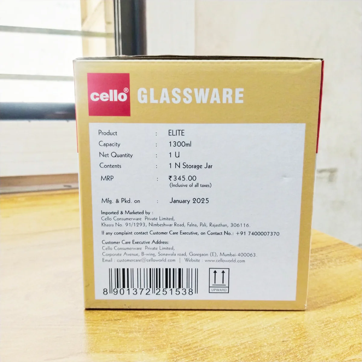 AM5674 CELLO Elite Storage Glass Jar 1300Ml - Image 5