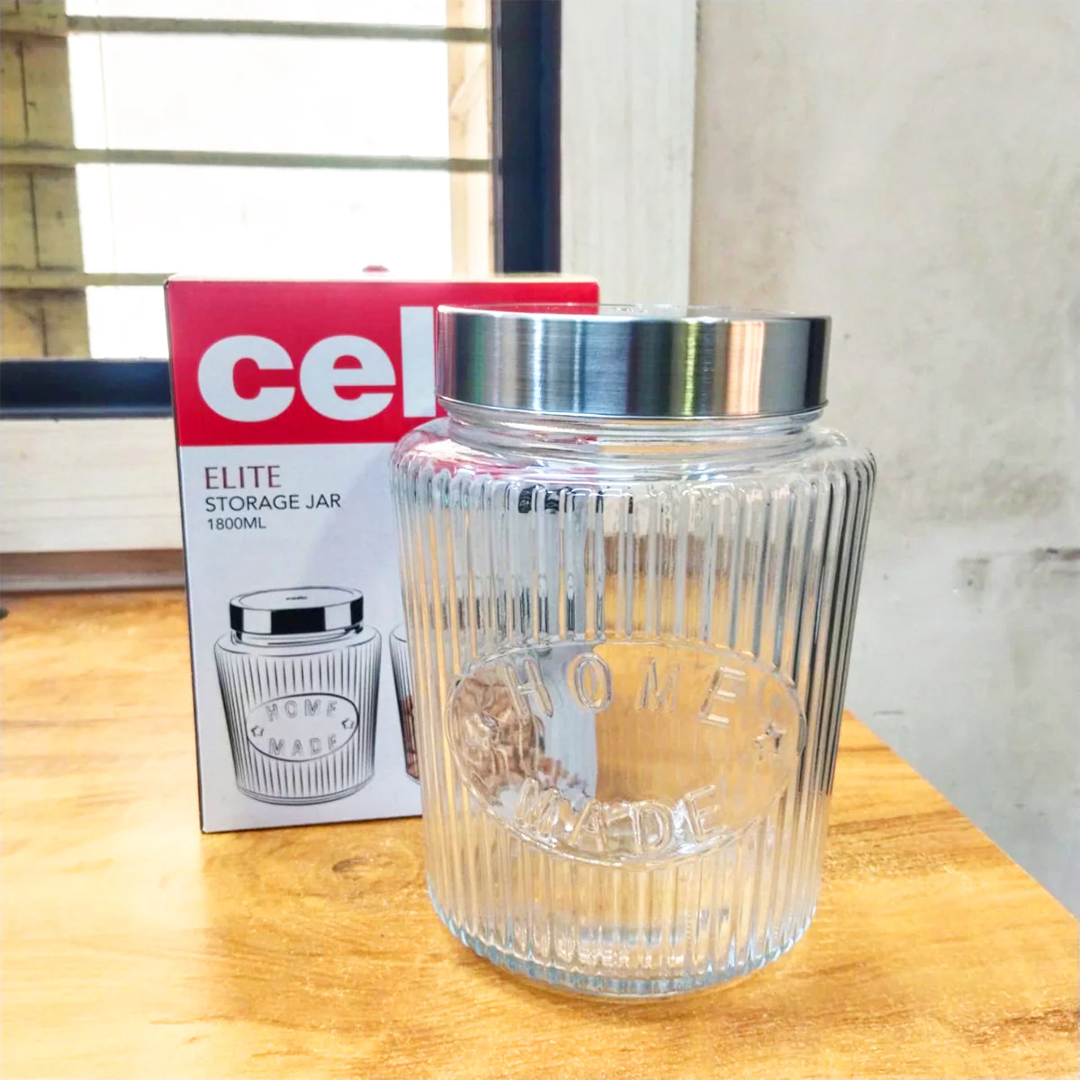 AM5675 CELLO Elite Storage Glass Jar 1800Ml