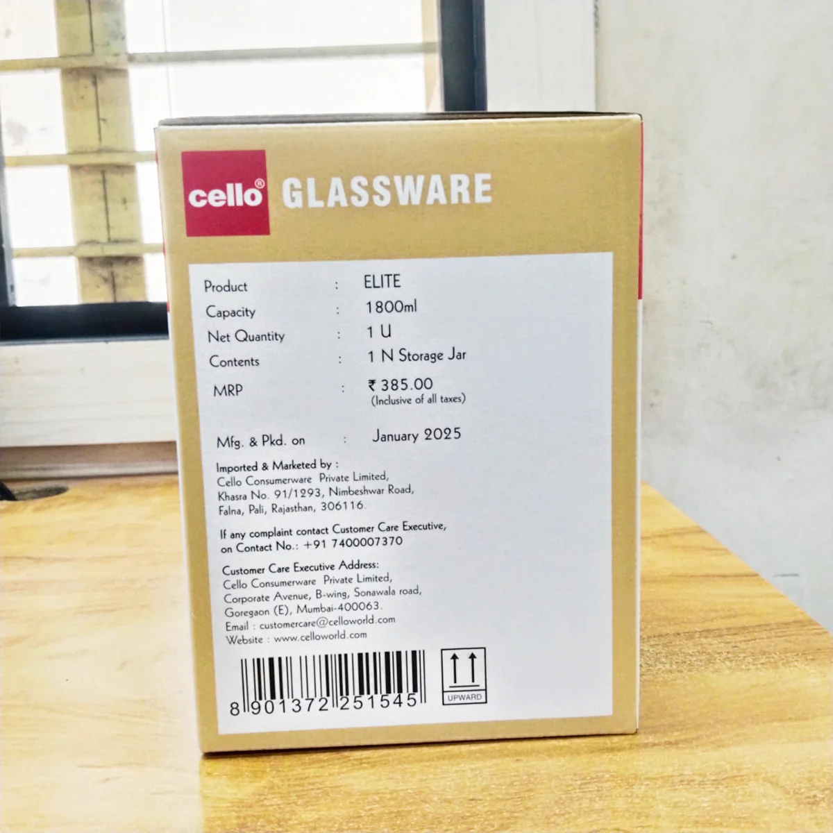 AM5675 CELLO Elite Storage Glass Jar 1800Ml - Image 4