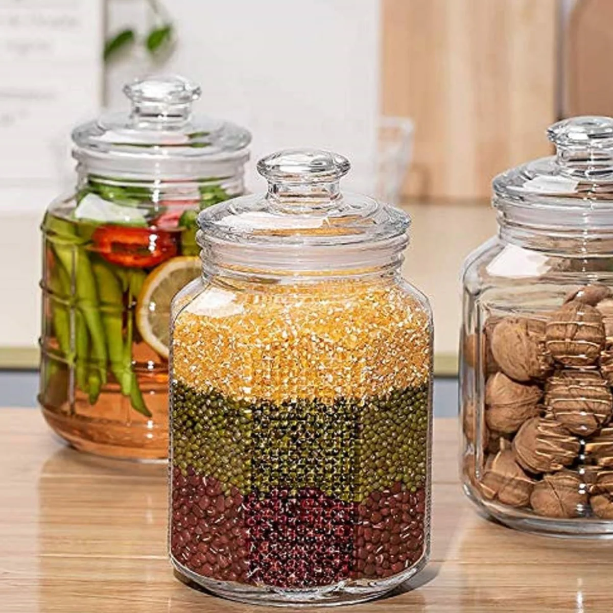 AM5676 CELLO Bloom Storage Glass Jar (800ml) for Cookie Jar, with Air Tight for Kitchen Dried Masala (Pack 1) - Image 3