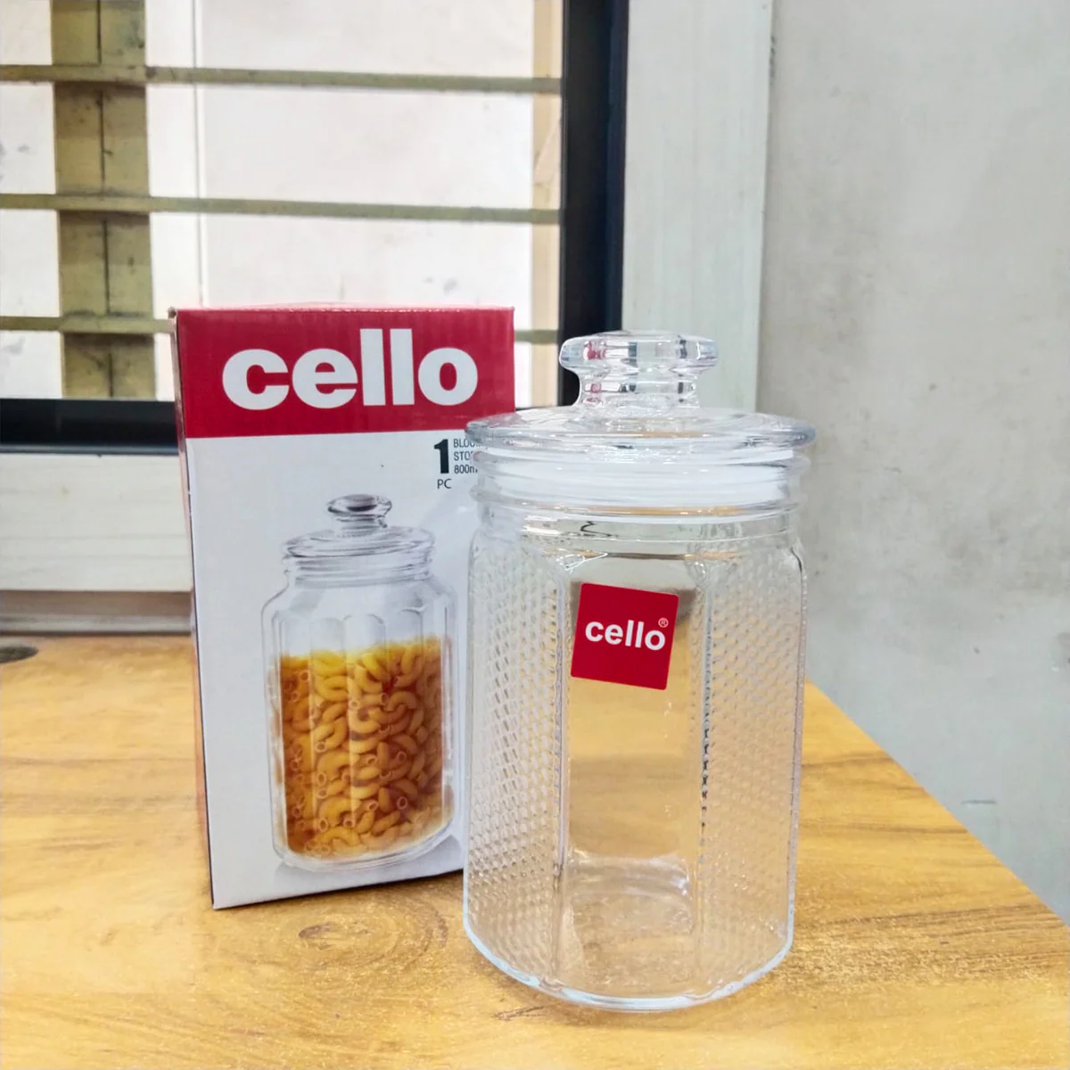 AM5676 CELLO Bloom Storage Glass Jar (800ml) for Cookie Jar, with Air Tight for Kitchen Dried Masala (Pack 1) - Image 4