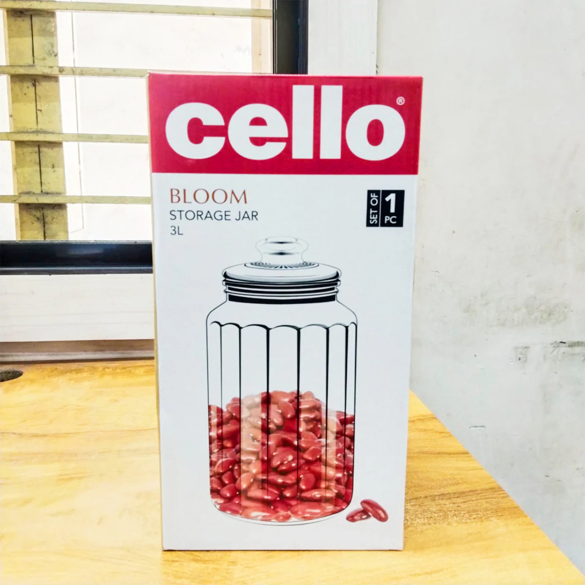 AM5679 CELLO Bloom Storage Glass Jar (3 Ltr) for Cookie Jar, with Air Tight for Kitchen Dried Masala (Pack 1) - Image 10