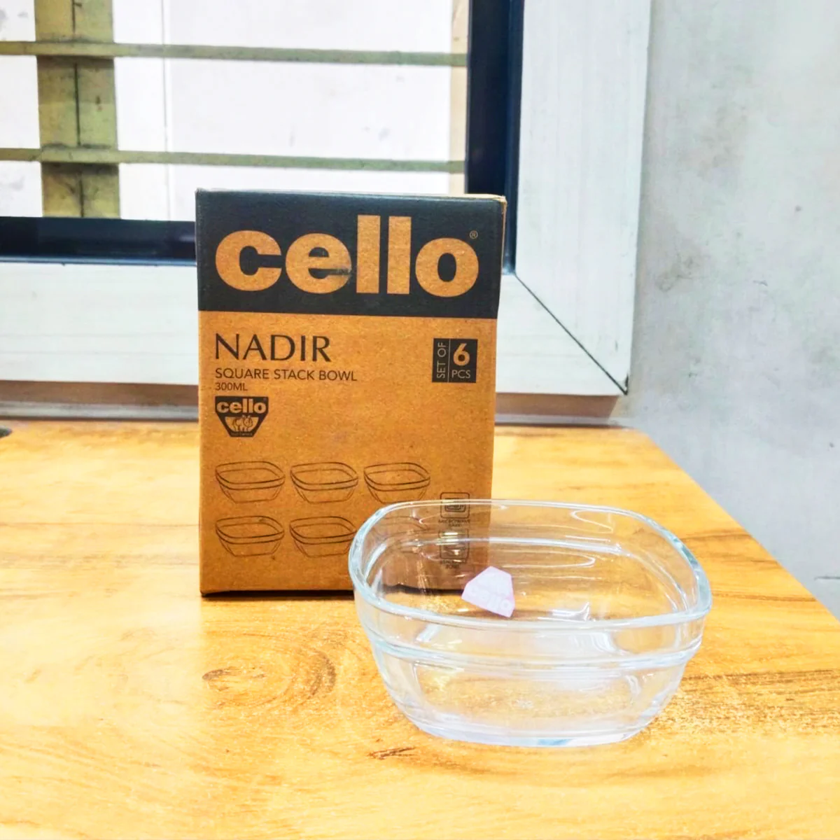 AM5683 Cello Nadir Square Stack Bowl- 300Ml (Set of 6 Pcs) - Image 5