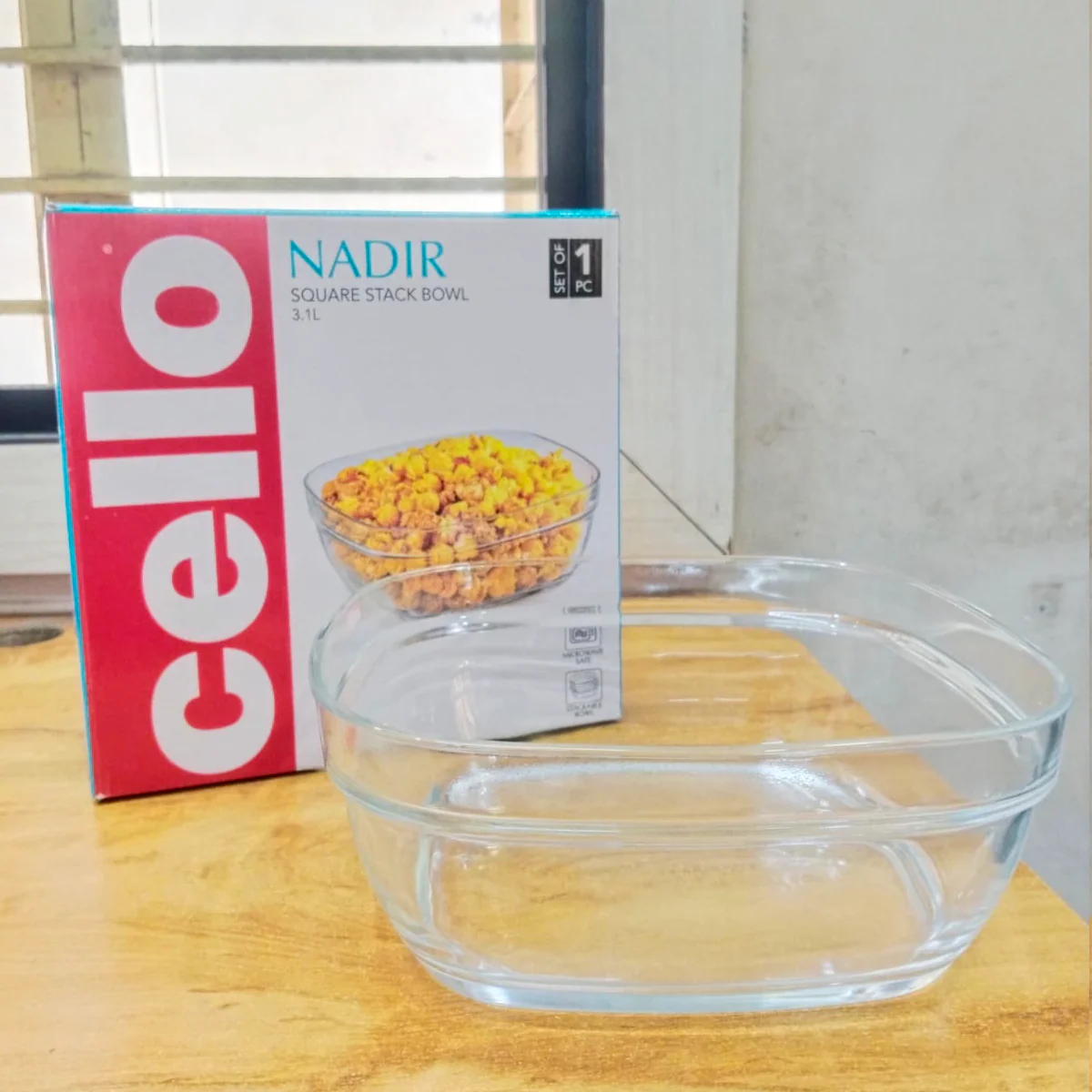 AM5685	Cello Nadir Square Stack Bowl- 3.1 ltr - Image 4
