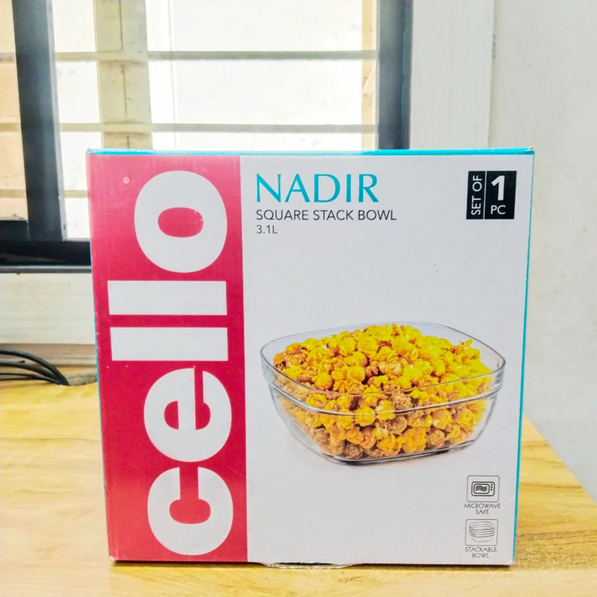 AM5685	Cello Nadir Square Stack Bowl- 3.1 ltr - Image 6