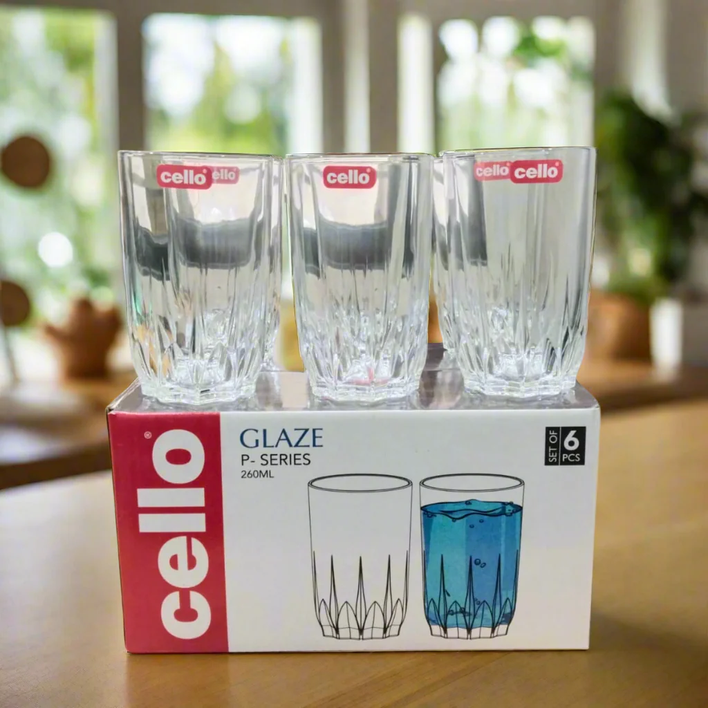 AM5692 Cello Glaze juice tumbler 260ml - 6pcs set