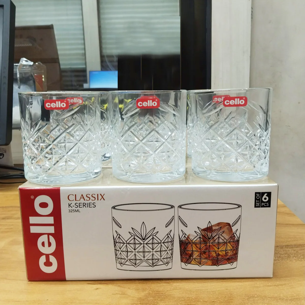 AM5694	Cello Classix, Swirl & Brilliant Design 325ml Tumbler - 6pcs set - Image 2