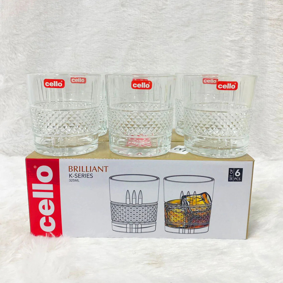 AM5694	Cello Classix, Swirl & Brilliant Design 325ml Tumbler - 6pcs set - Image 3