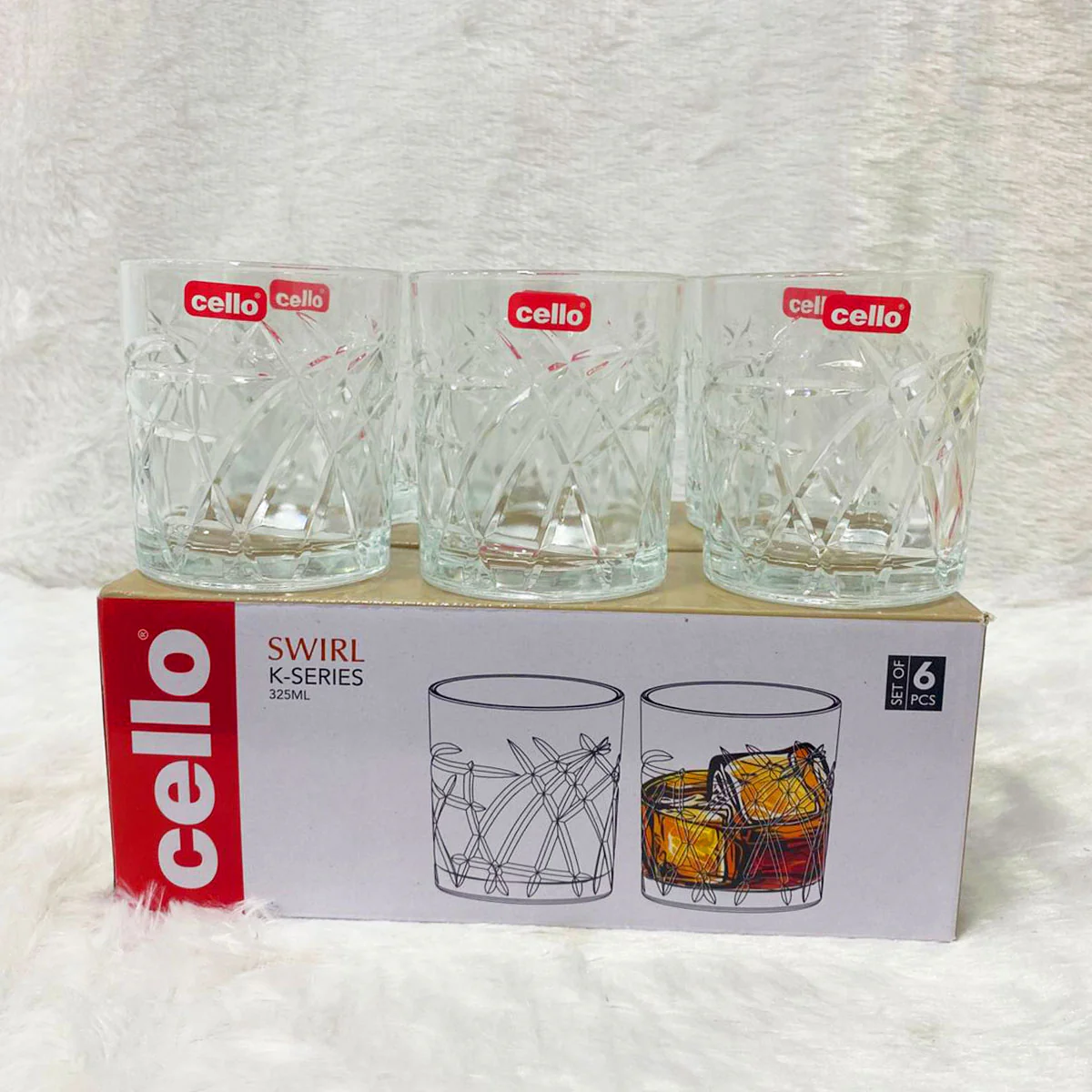 AM5694	Cello Classix, Swirl & Brilliant Design 325ml Tumbler - 6pcs set - Image 4