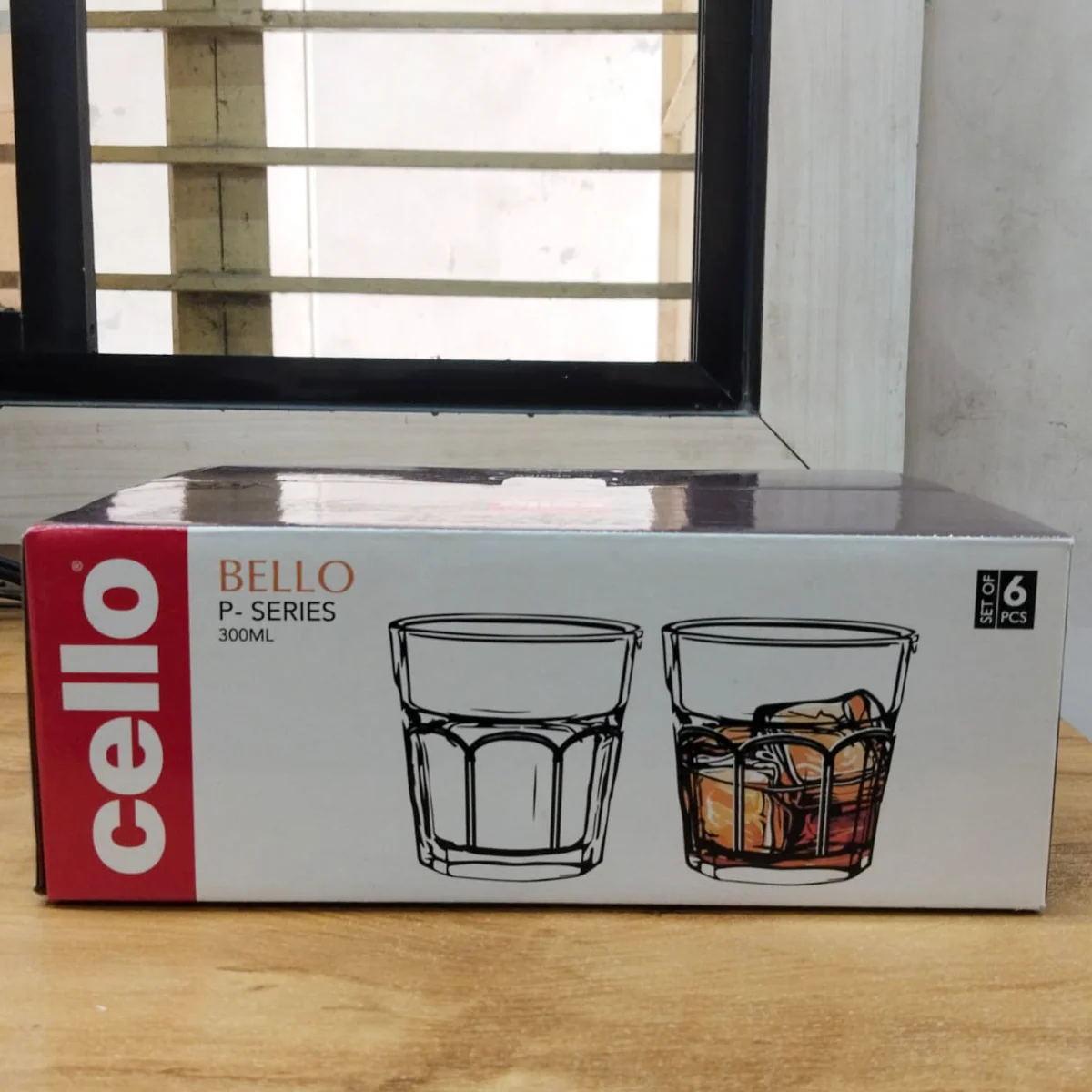 AM5698	cello bello rock Glass  tumbler 300ml -6pcs set - Image 4