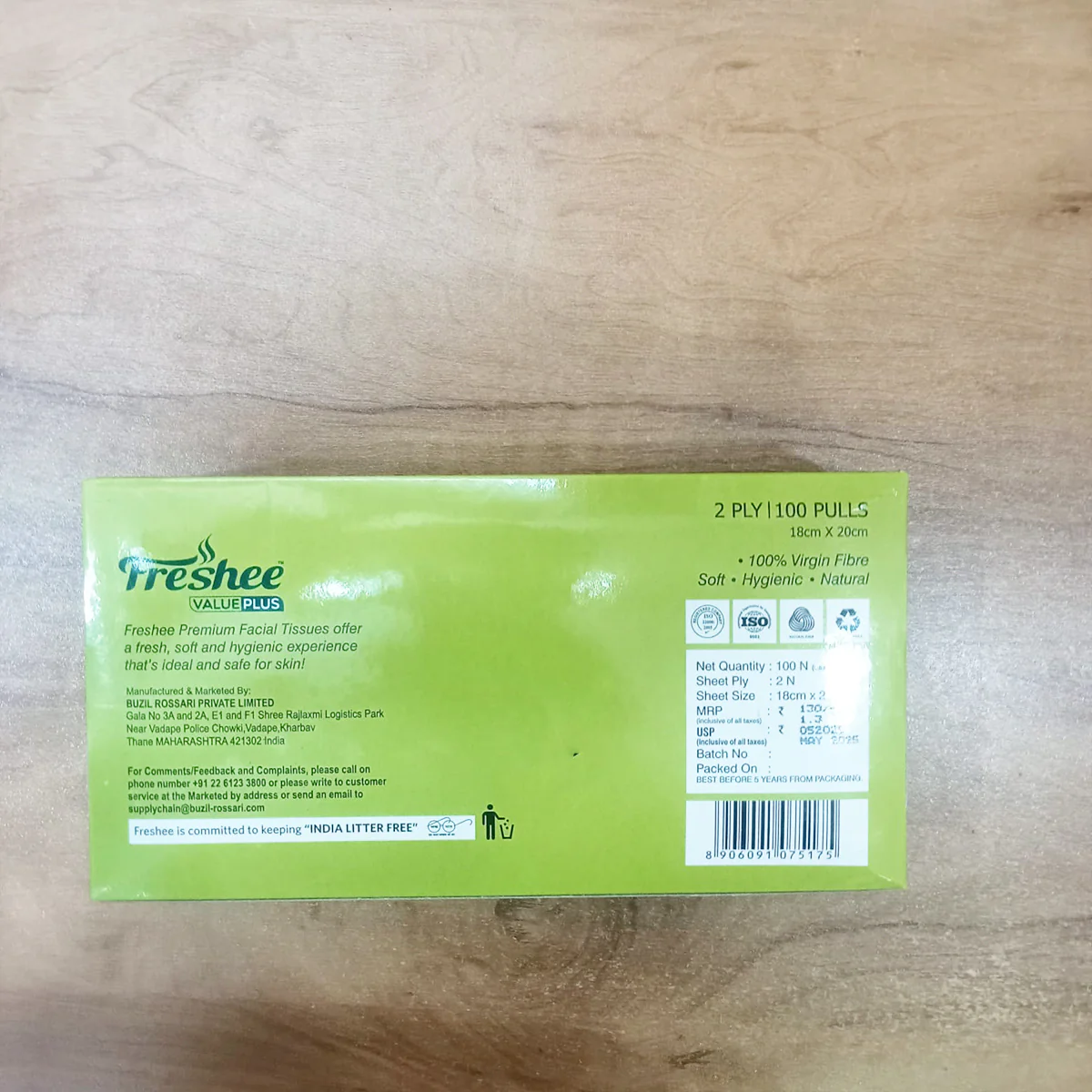 AM5725 Freshee 100 Sheets 2 Ply Facial Tissue Paper Box (Pack Of 1, 18cmx20cm) - Image 3