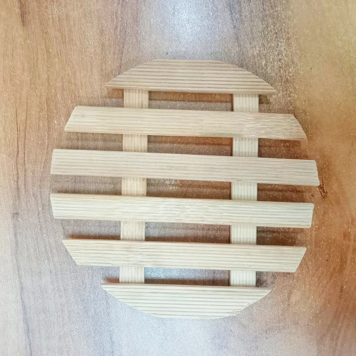AM5727 Multi-Design Wooden Heat Insulation Place Mat Non-Slip Anti-Scalding Table Pad - (Pack of 1pc) - Image 9