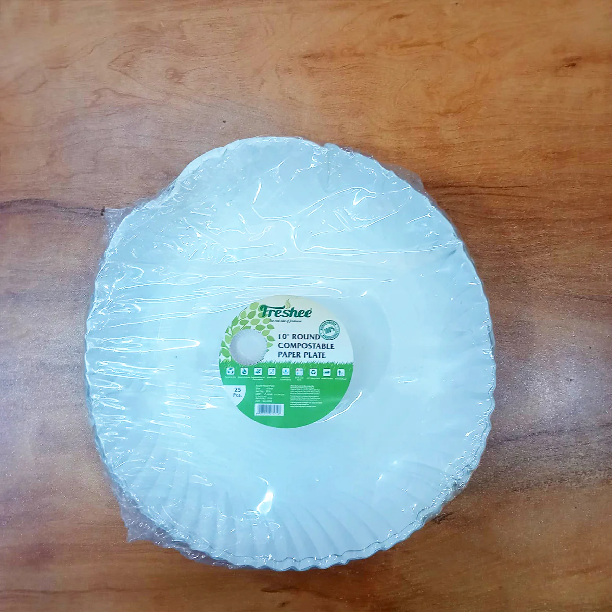 AM5732 Freshee Paper Plates 25pcs, 10inch Round Disposable Small Paper Plates for Serving Party Snacks, Food, Cakes - Image 3