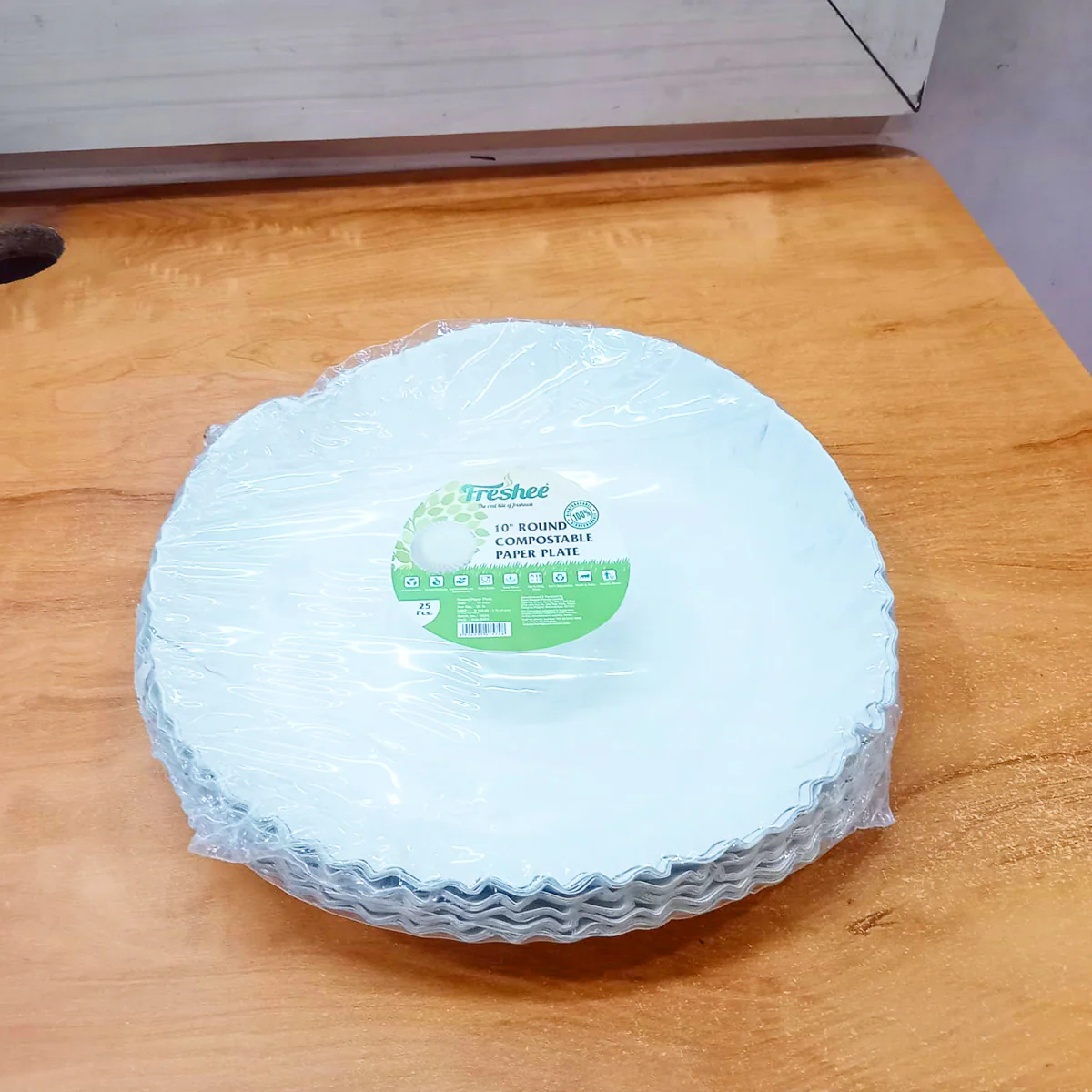 AM5732 Freshee Paper Plates 25pcs, 10inch Round Disposable Small Paper Plates for Serving Party Snacks, Food, Cakes - Image 4