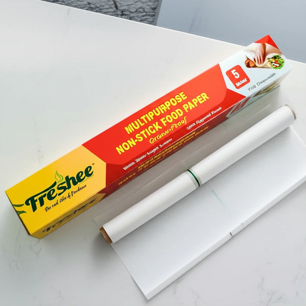 AM5741 Freshee Food Wrapping Paper & Cooking 5 Meter Greaseproof Paper Roll (Pack of 1)