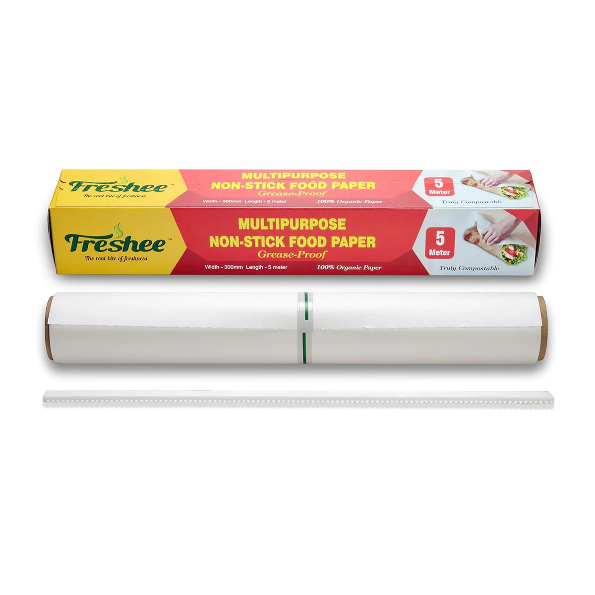 AM5741 Freshee Food Wrapping Paper & Cooking 5 Meter Greaseproof Paper Roll (Pack of 1) - Image 3