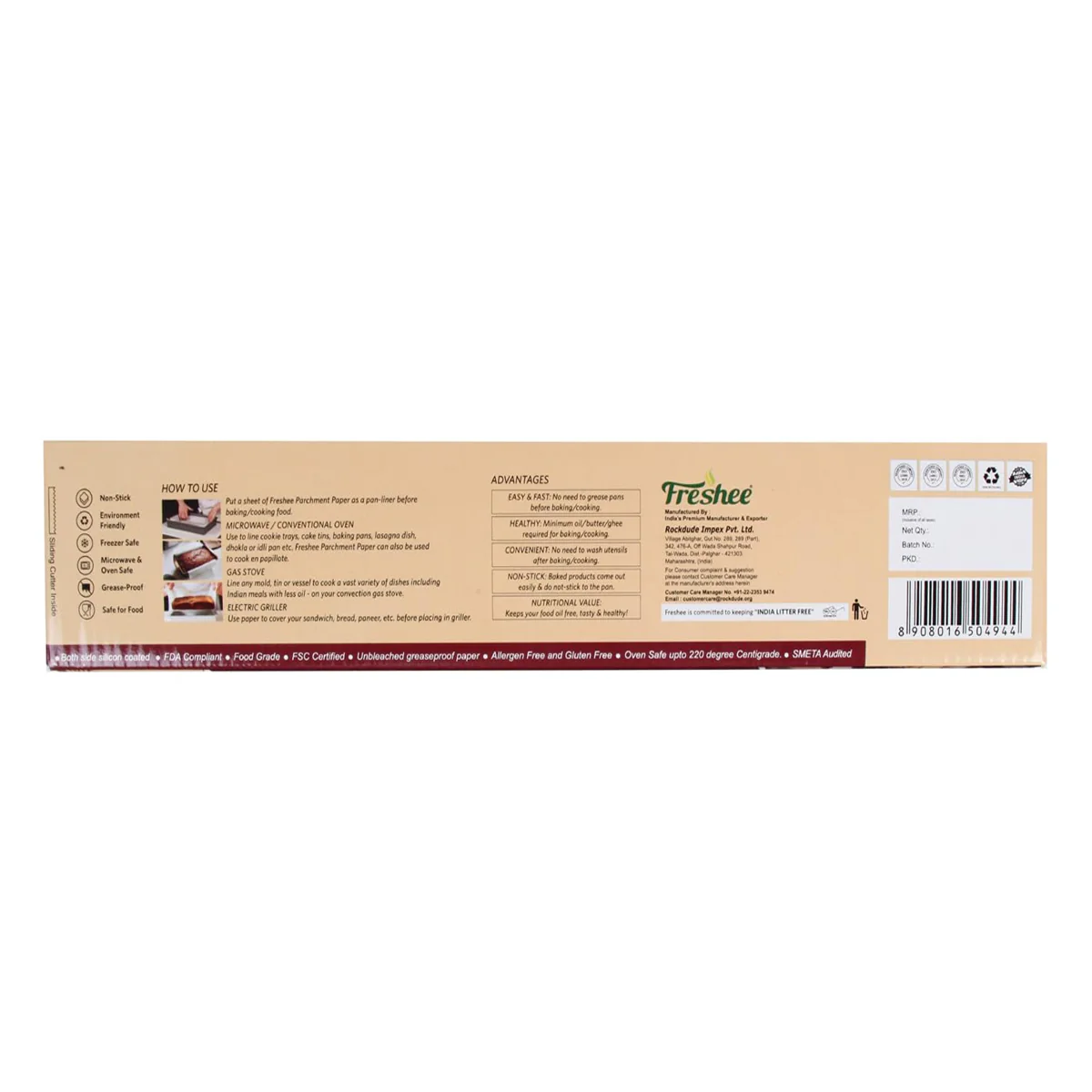AM5743 Freshee Baking Paper Food Wraping 15 Meter Parchment Roll (Pack of 1) - Image 3